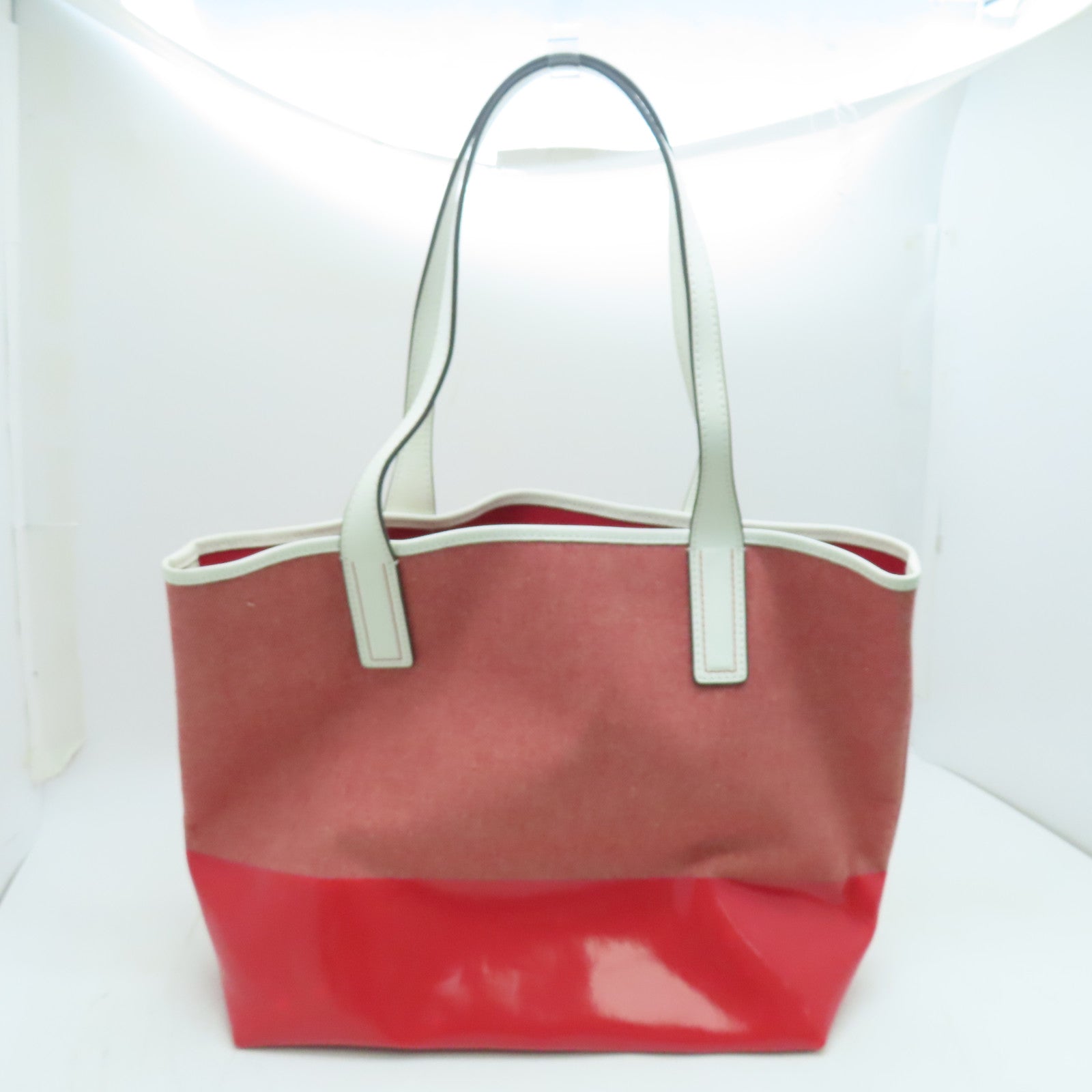 Kate Spade 帆布/漆皮皮革Shoulder Bag金扣肩背袋紅色