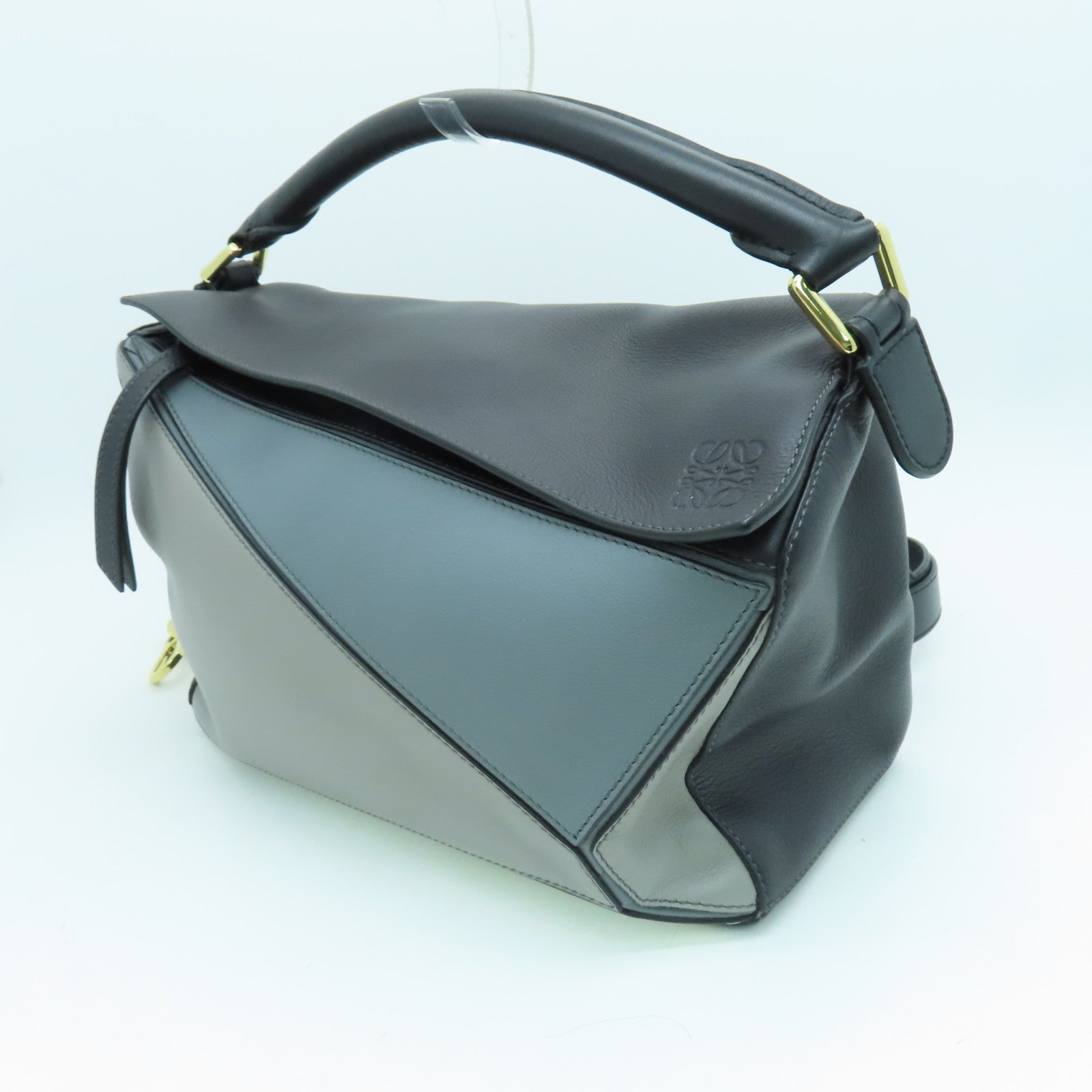 LOEWE 牛皮皮革Puzzle 29cm金扣肩背袋彩色