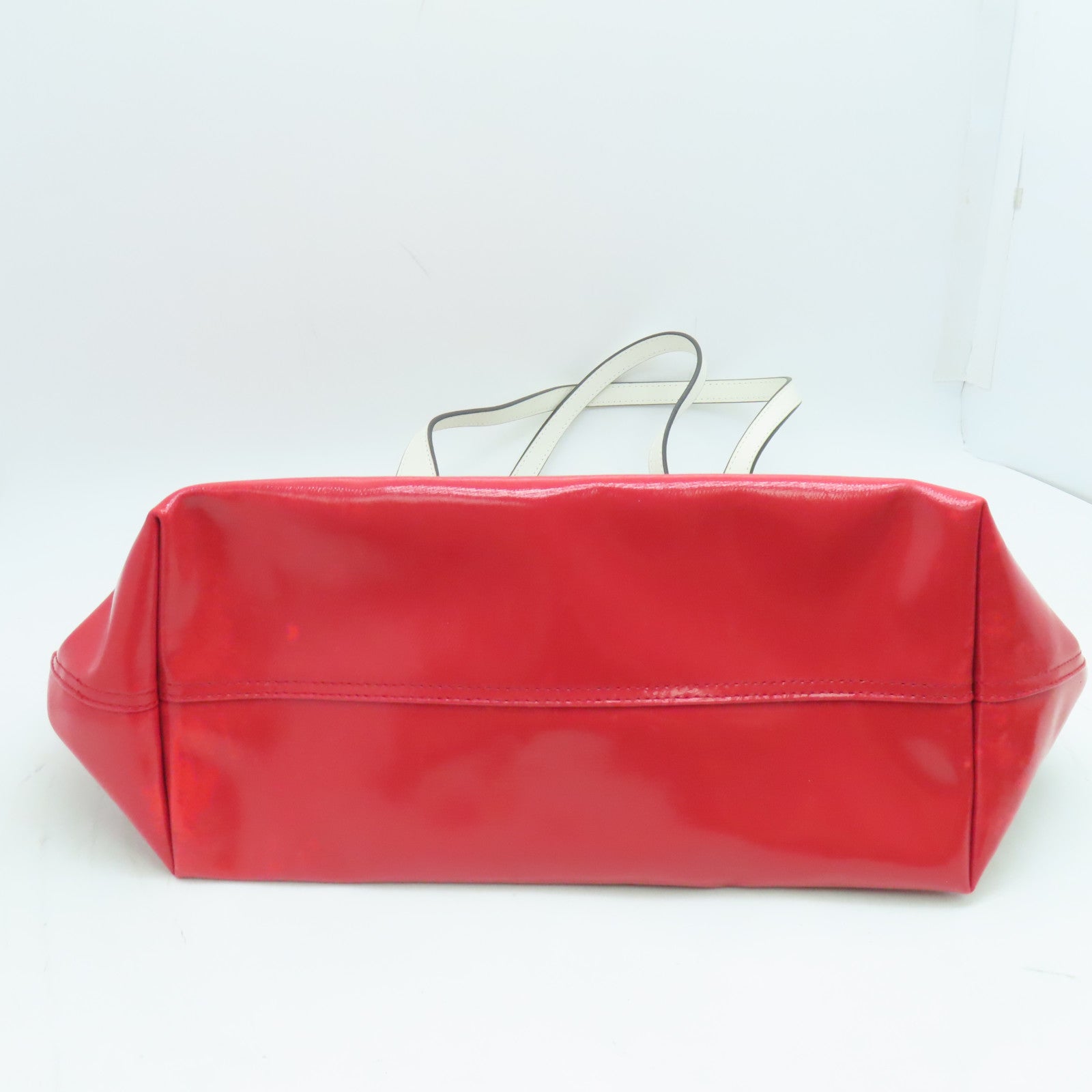 Kate Spade 帆布/漆皮皮革Shoulder Bag金扣肩背袋紅色