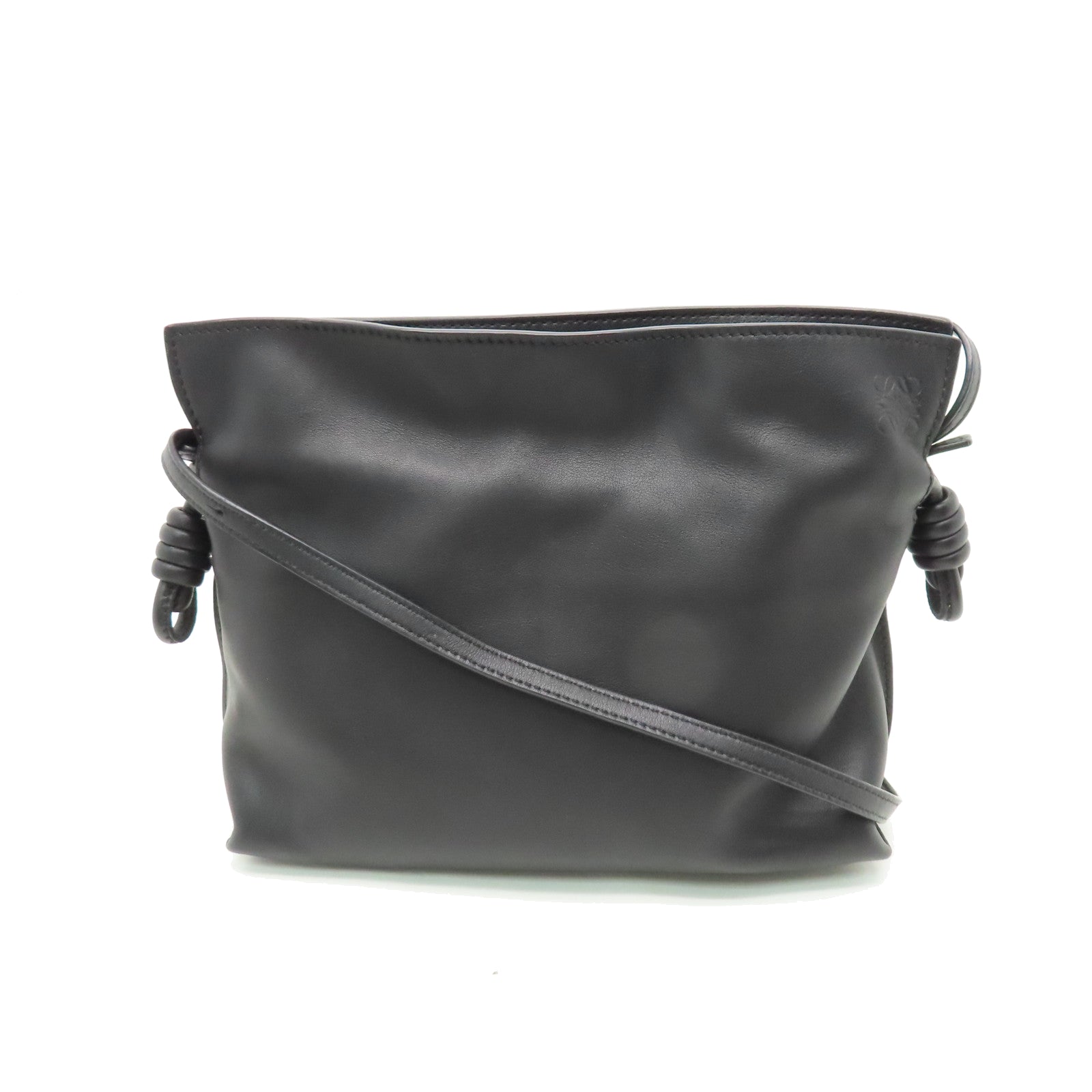 LOEWE Leather Flamenco Bag Shoulder Bag Black