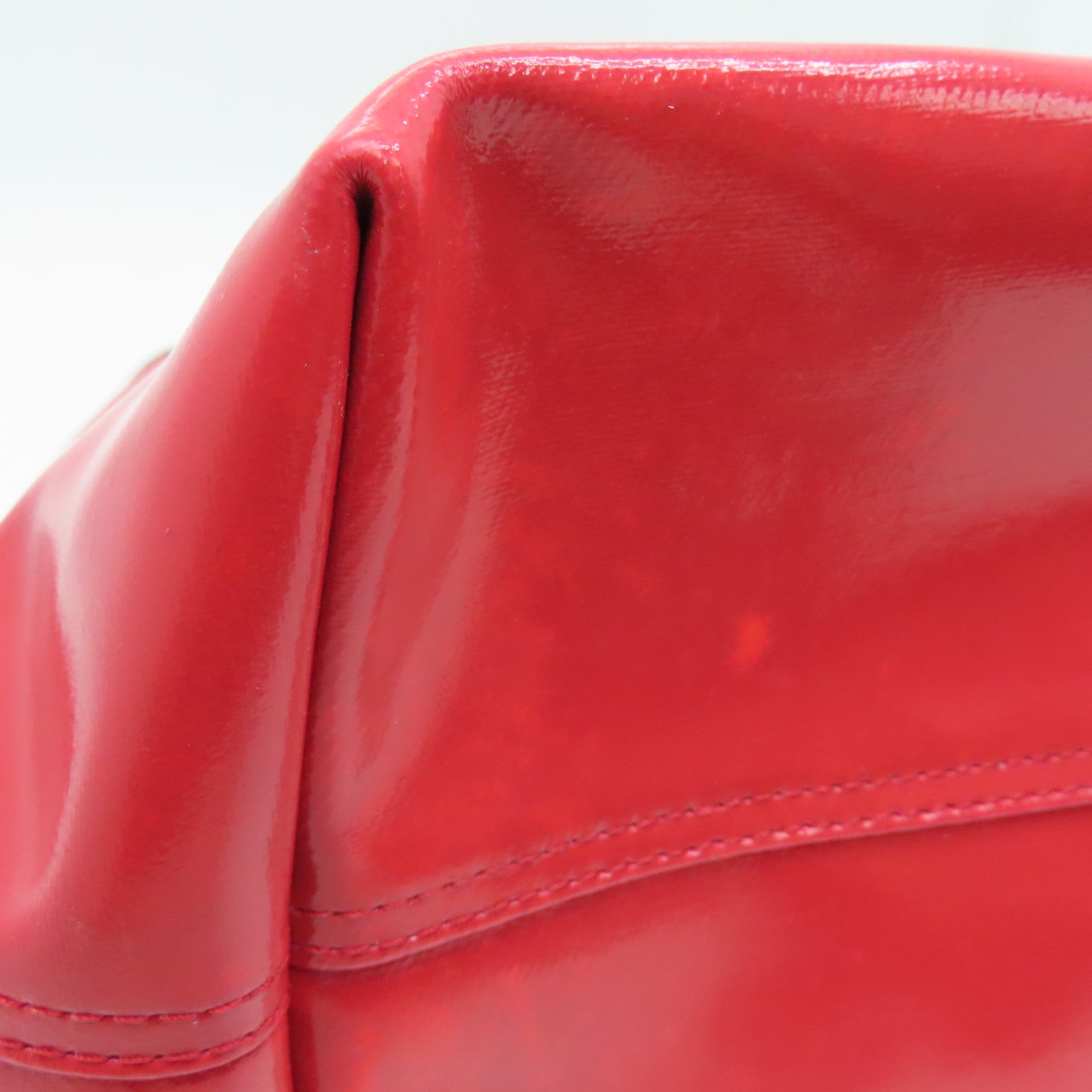 Kate Spade 帆布/漆皮皮革Shoulder Bag金扣肩背袋紅色