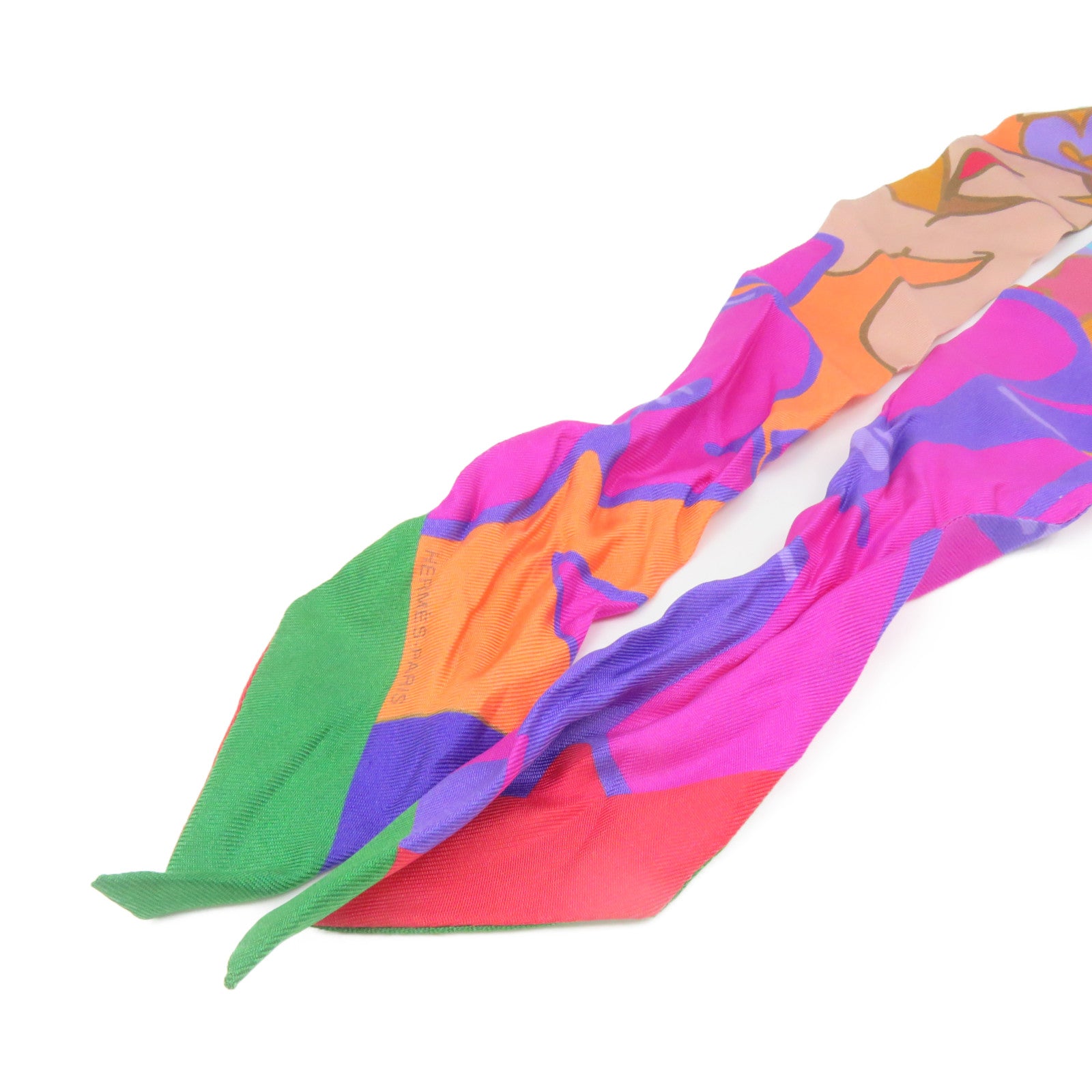 HERMES Silk Twilly Scarf Color