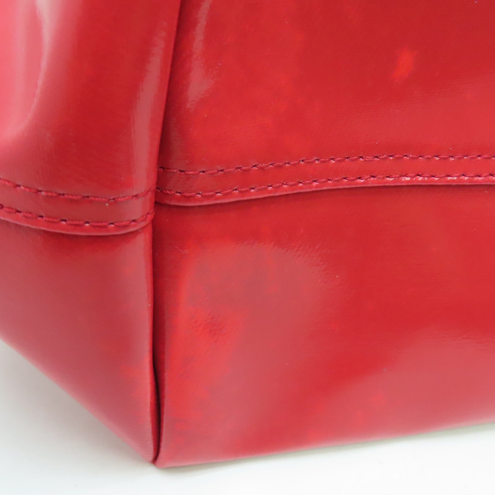 Kate Spade 帆布/漆皮皮革Shoulder Bag金扣肩背袋紅色