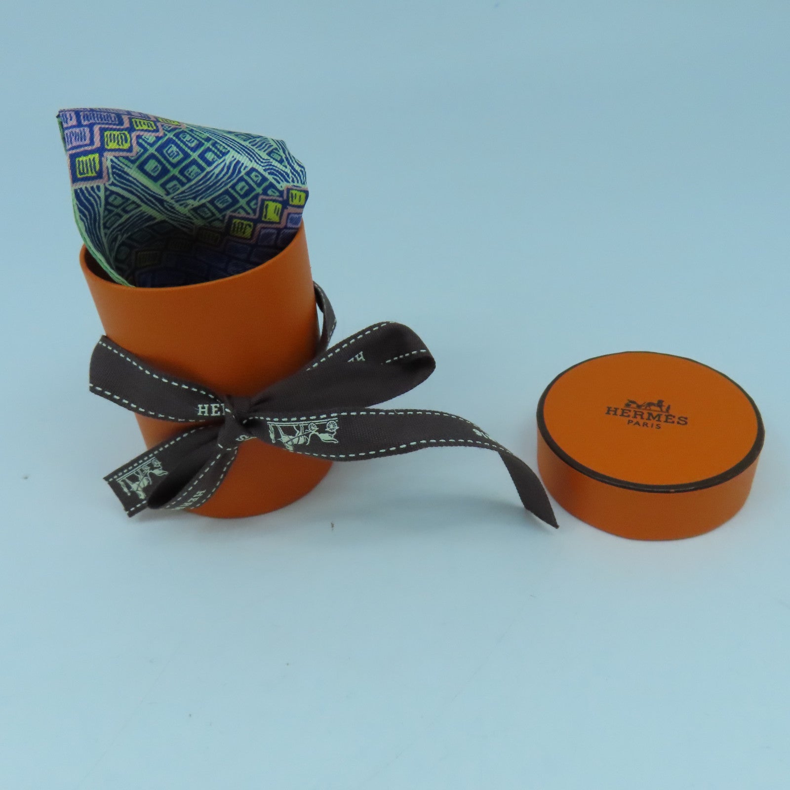 HERMES 絲質Twilly絲巾彩色