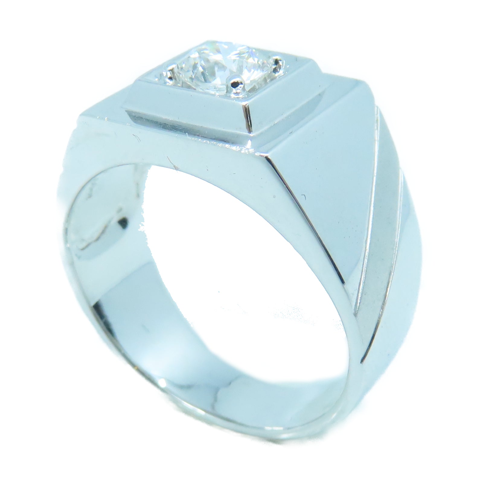 JEWELRY 18K White Gold Diamond Ring 0.60ct Diamond Ring US#9