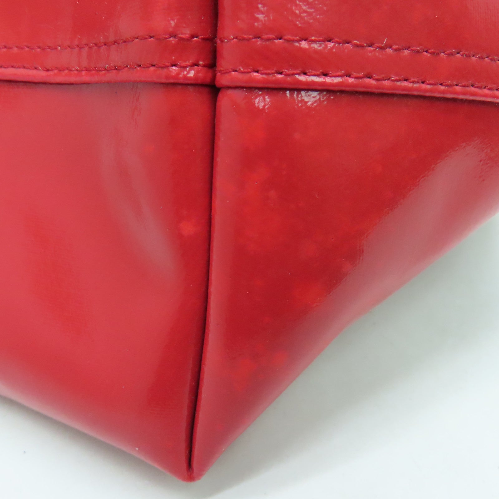 Kate Spade 帆布/漆皮皮革Shoulder Bag金扣肩背袋紅色
