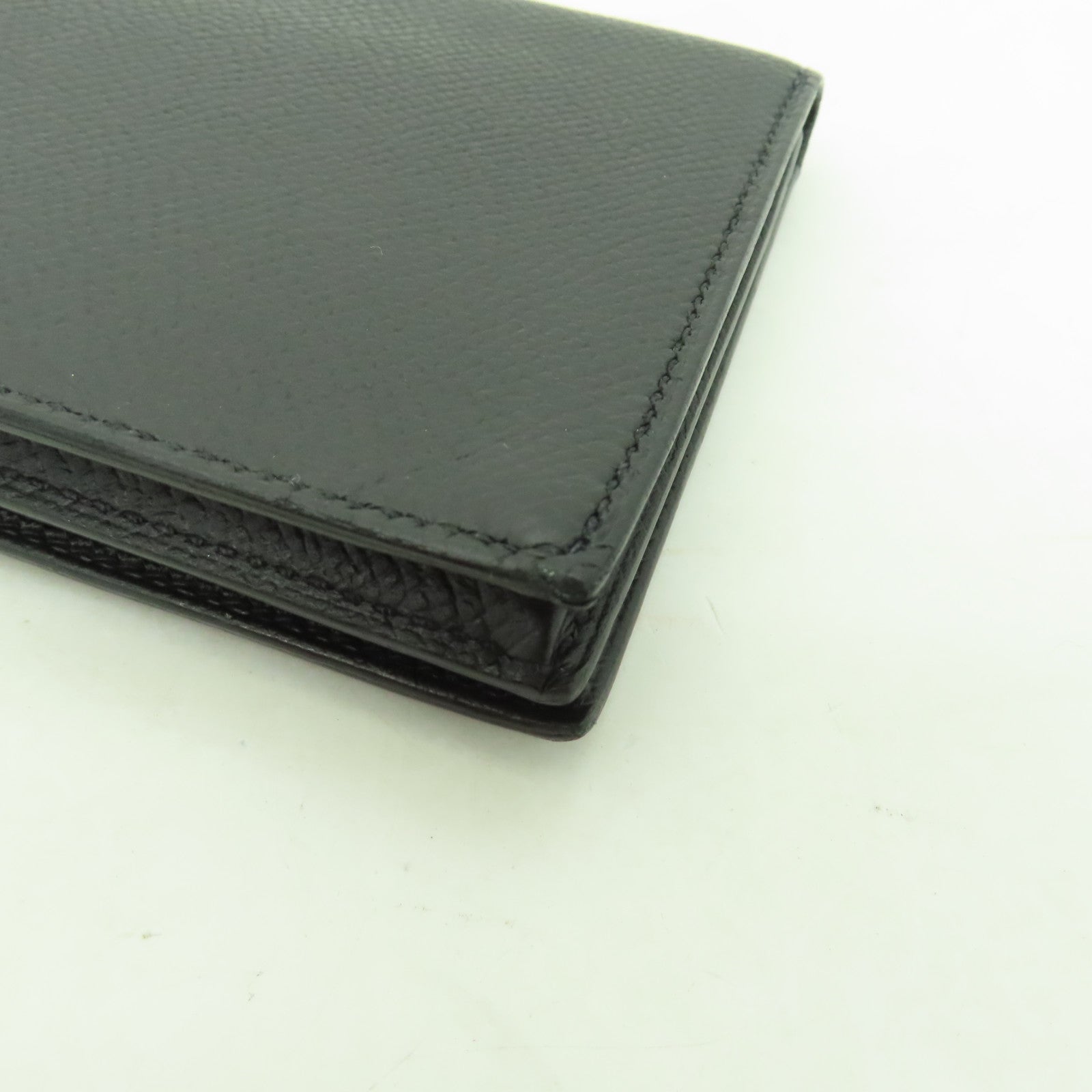 HERMES Epsom皮革Bearn Bi-fold金扣長錢包黑色