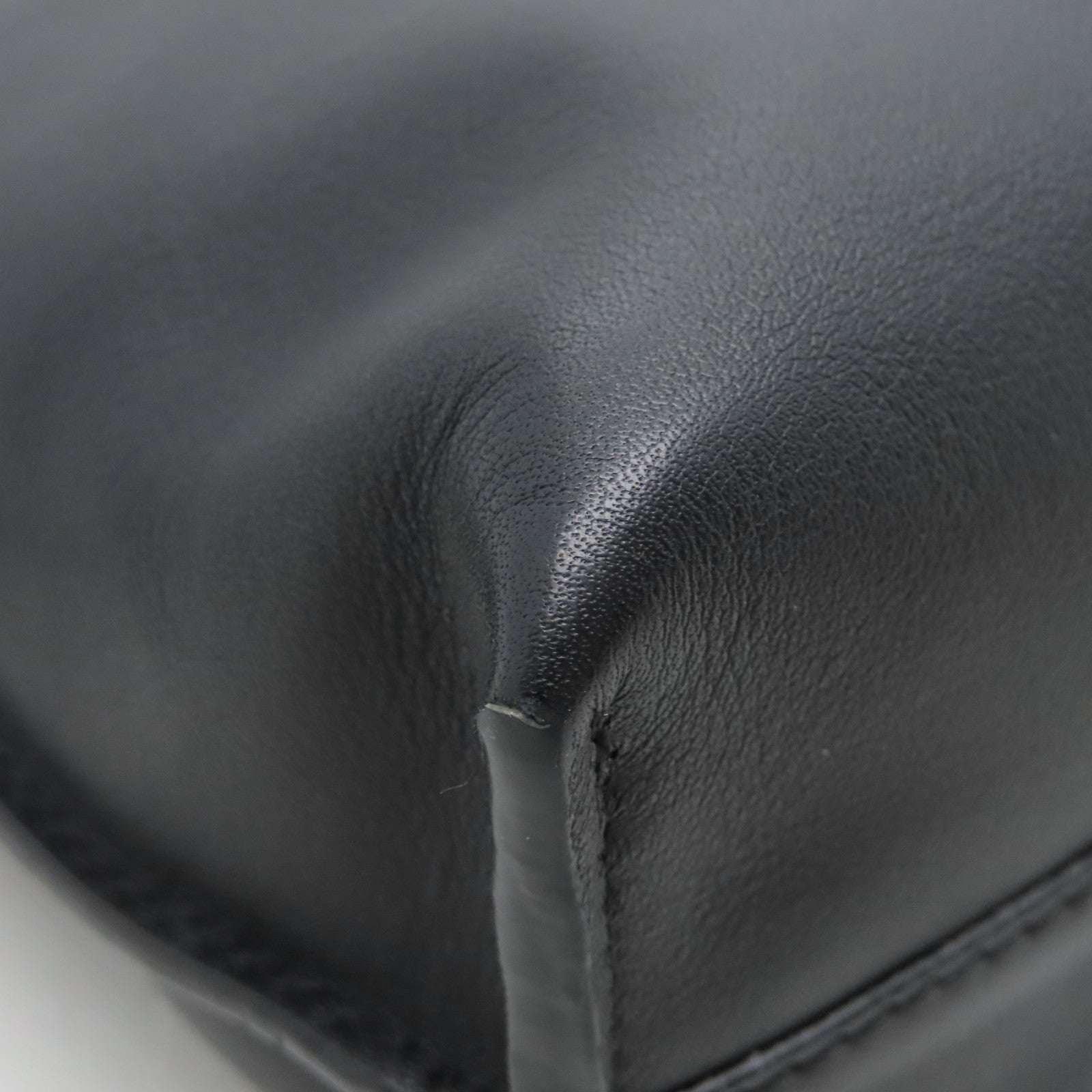 LOEWE Leather Flamenco Bag Shoulder Bag Black