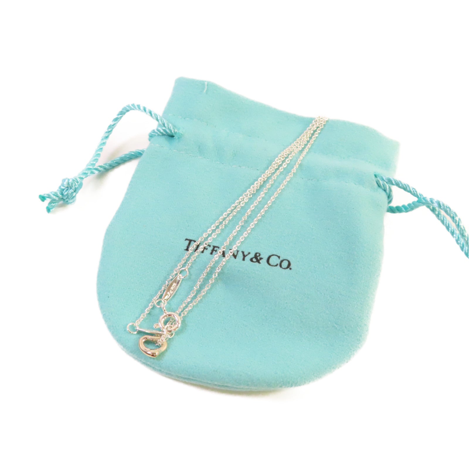 TIFFANY＆CO 925純銀Open Heart Pendant Necklace項鏈