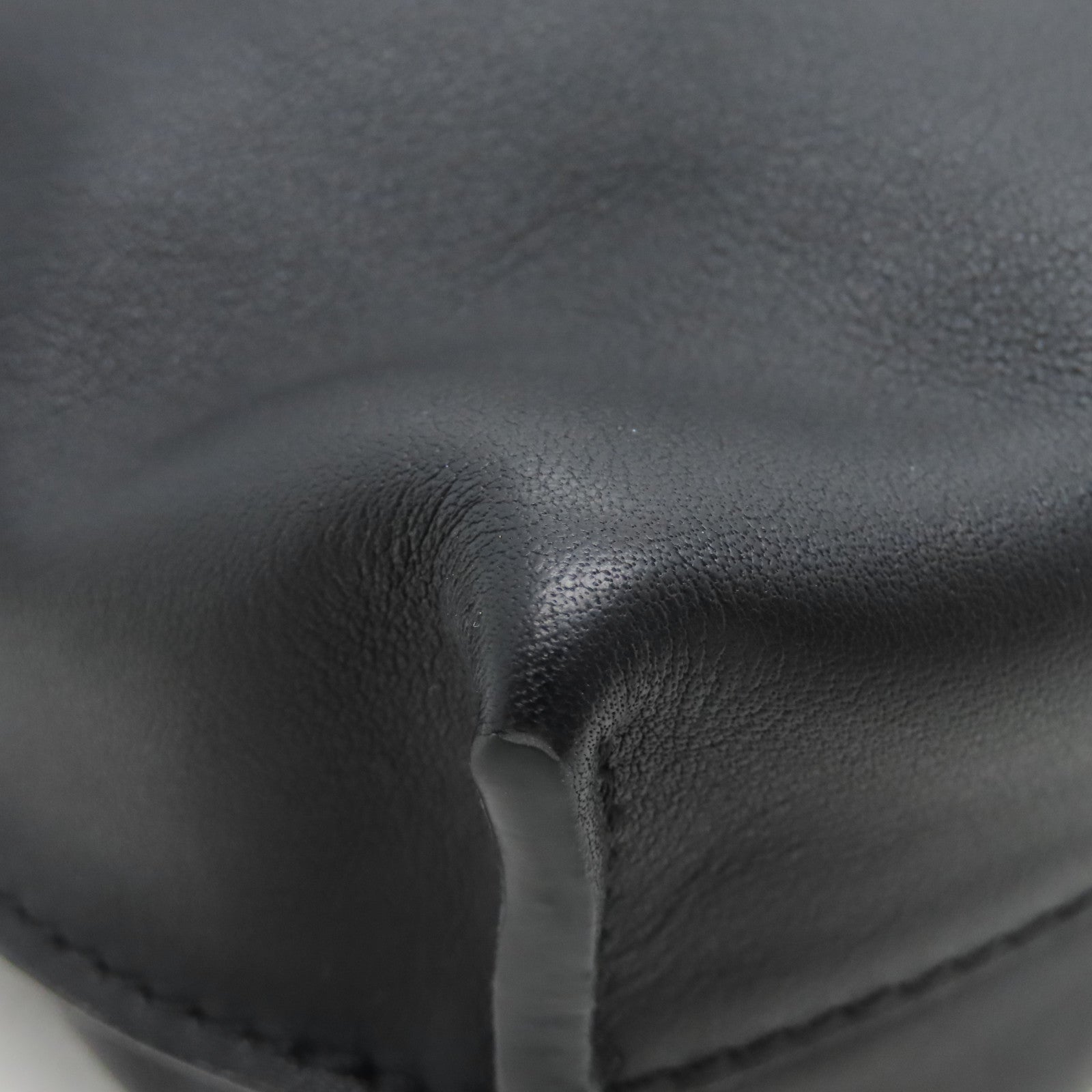 LOEWE Leather Flamenco Bag Shoulder Bag Black