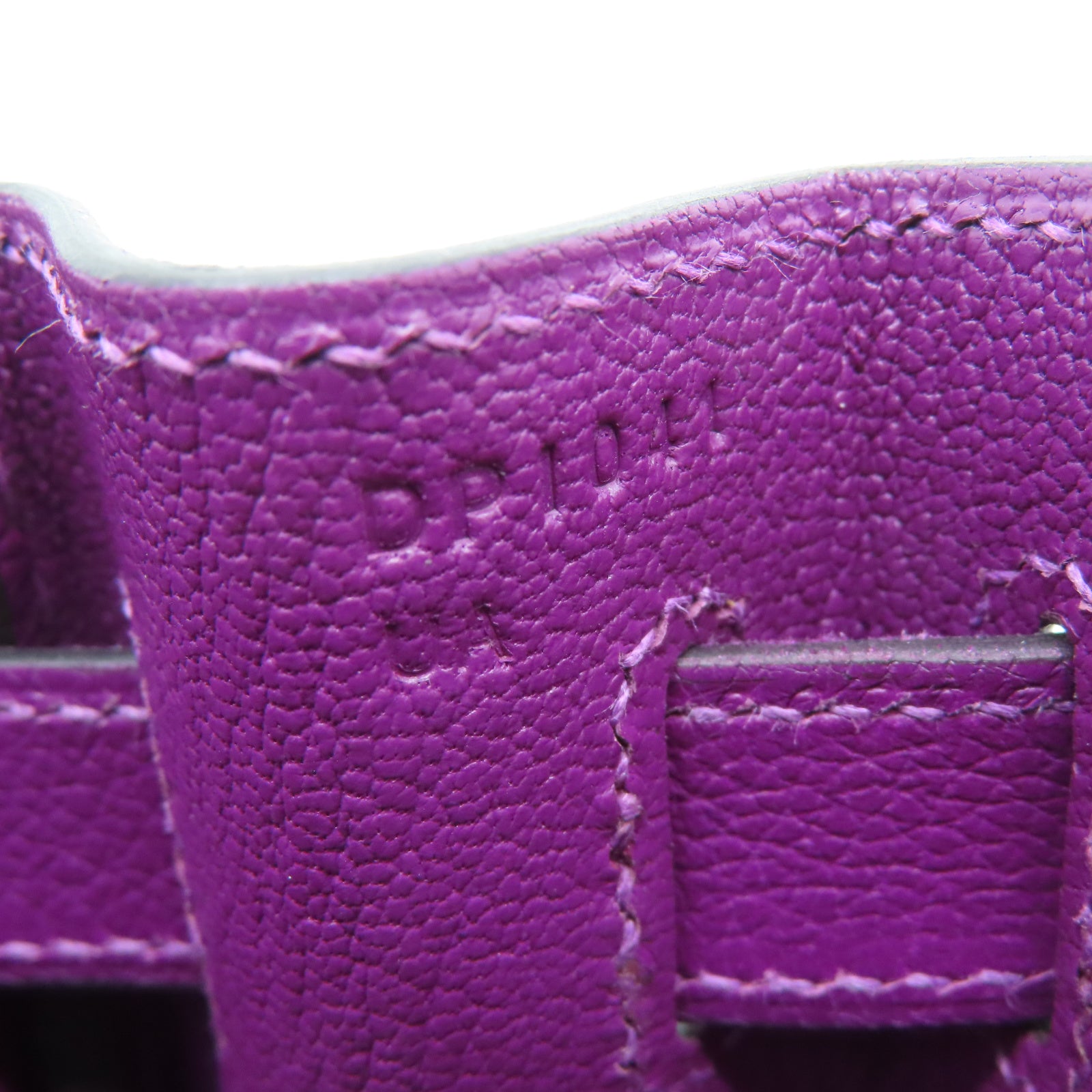 HERMES Evercolor皮革Kelly 32银扣手挽肩背两用袋海葵紫色