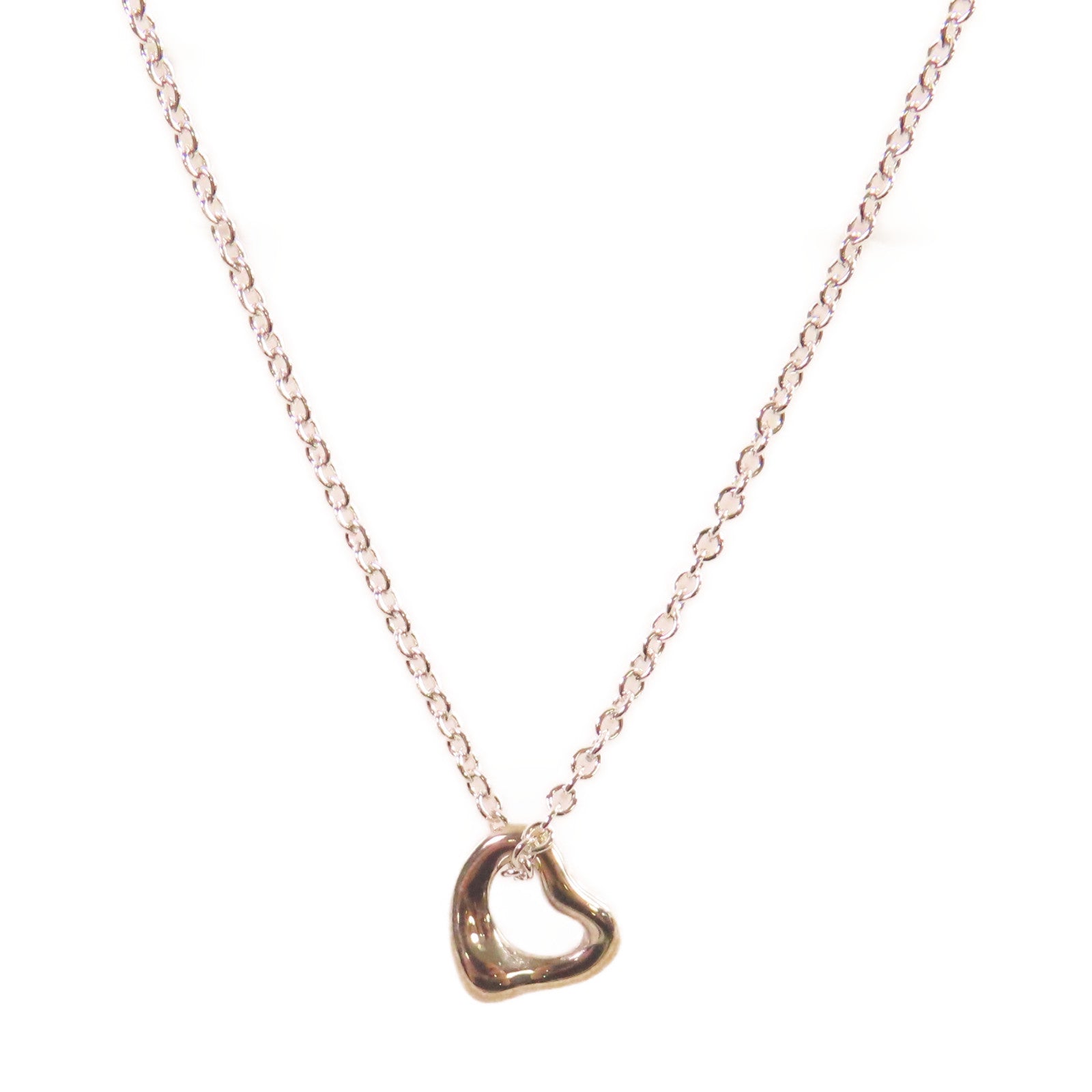 TIFFANY＆CO 925純銀Open Heart Pendant Necklace項鏈