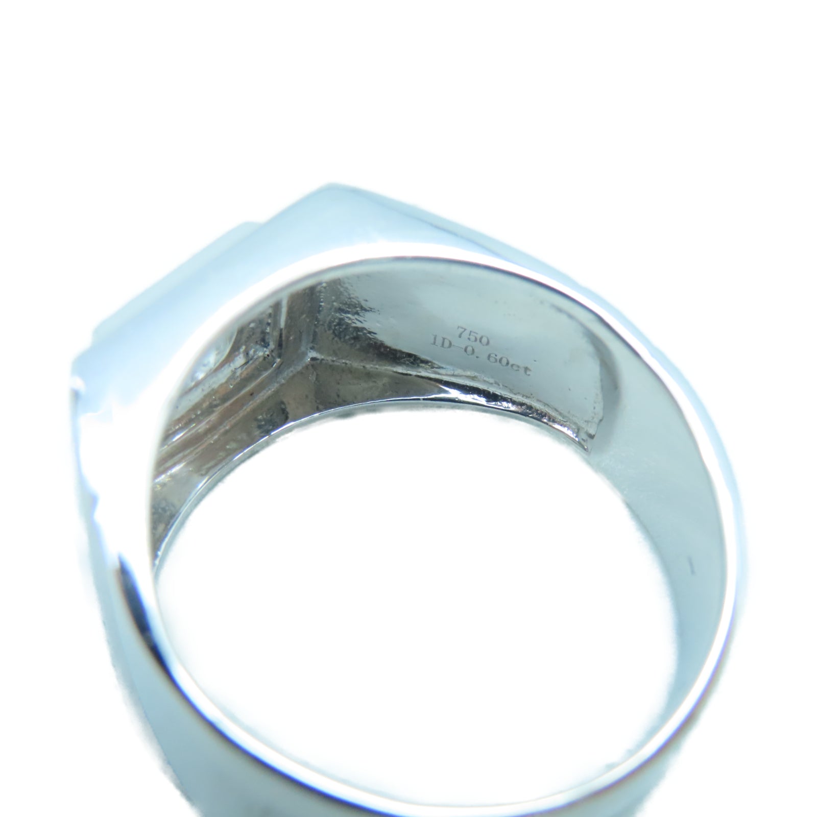 JEWELRY 18K White Gold Diamond Ring 0.60ct Diamond Ring US#9
