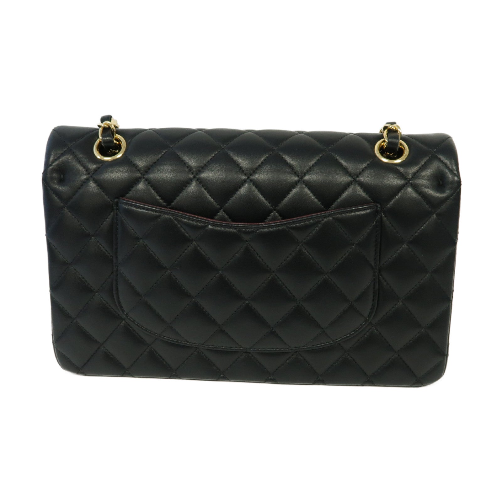 CHANEL 菱格羊皮皮革Classic 25金扣鏈帶肩背袋黒色