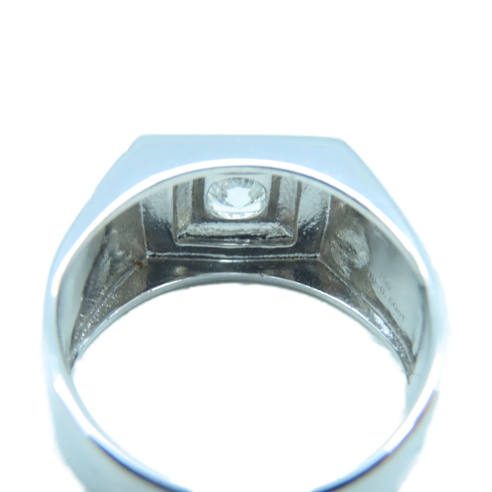 JEWELRY 18K White Gold Diamond Ring 0.60ct Diamond Ring US#9