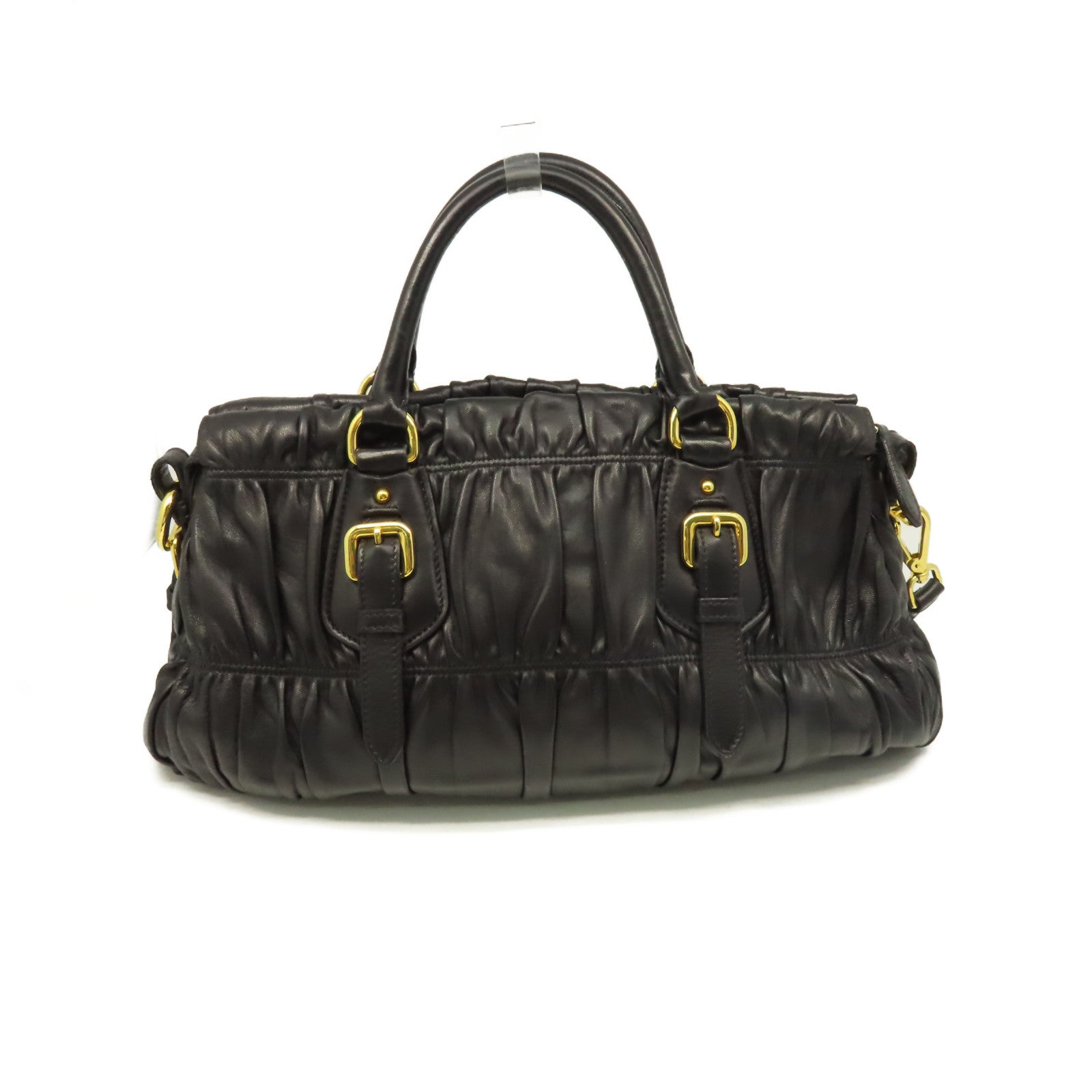 PRADA 羊皮皮革2Way Shoulder Bag手挽肩背兩用袋黑色