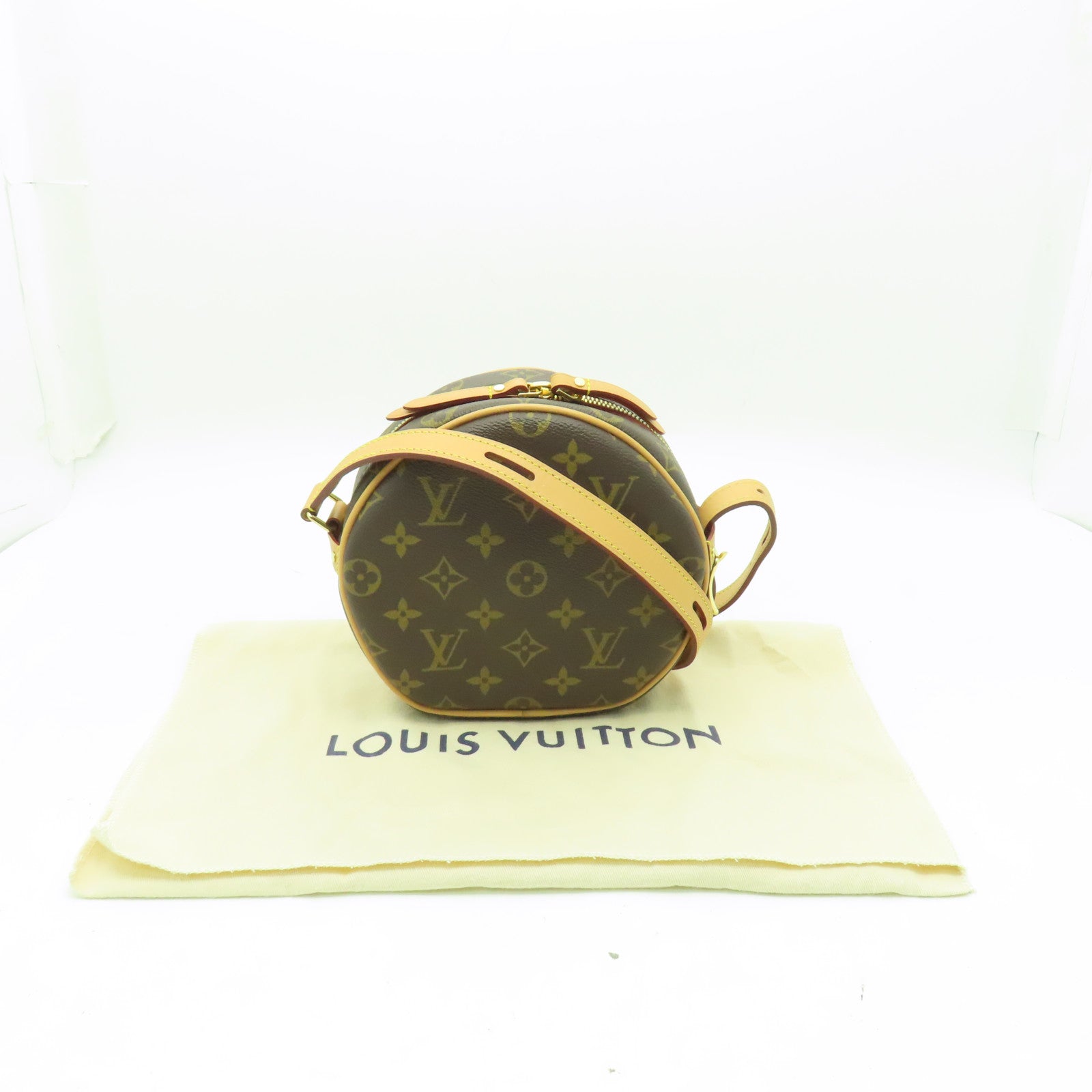 LOUIS VUITTON Monogram Boite Chapeau Souple PM金扣肩背袋啡色