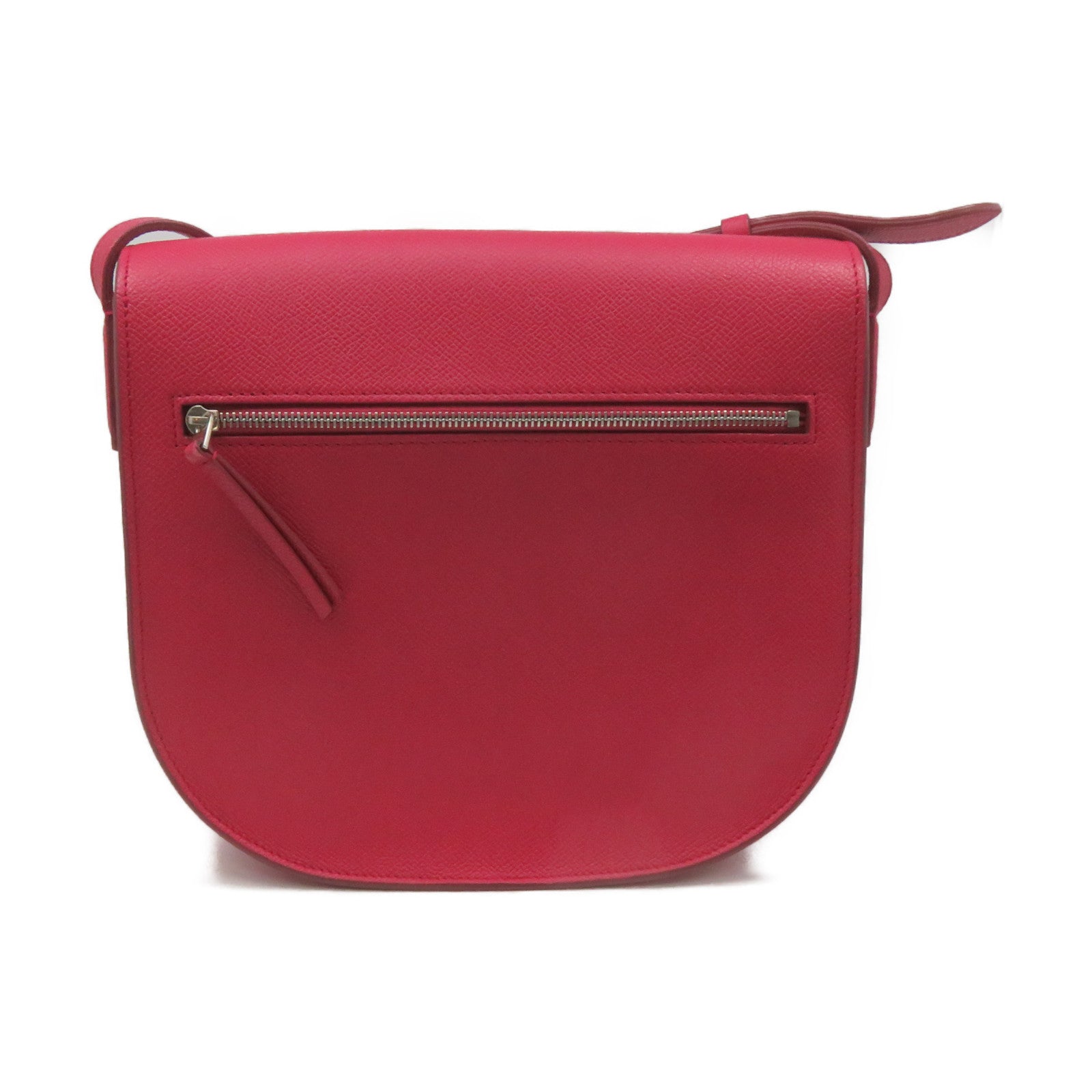 CELINE cowhide leather Shoulder Bag silver buckle shoulder bag pink