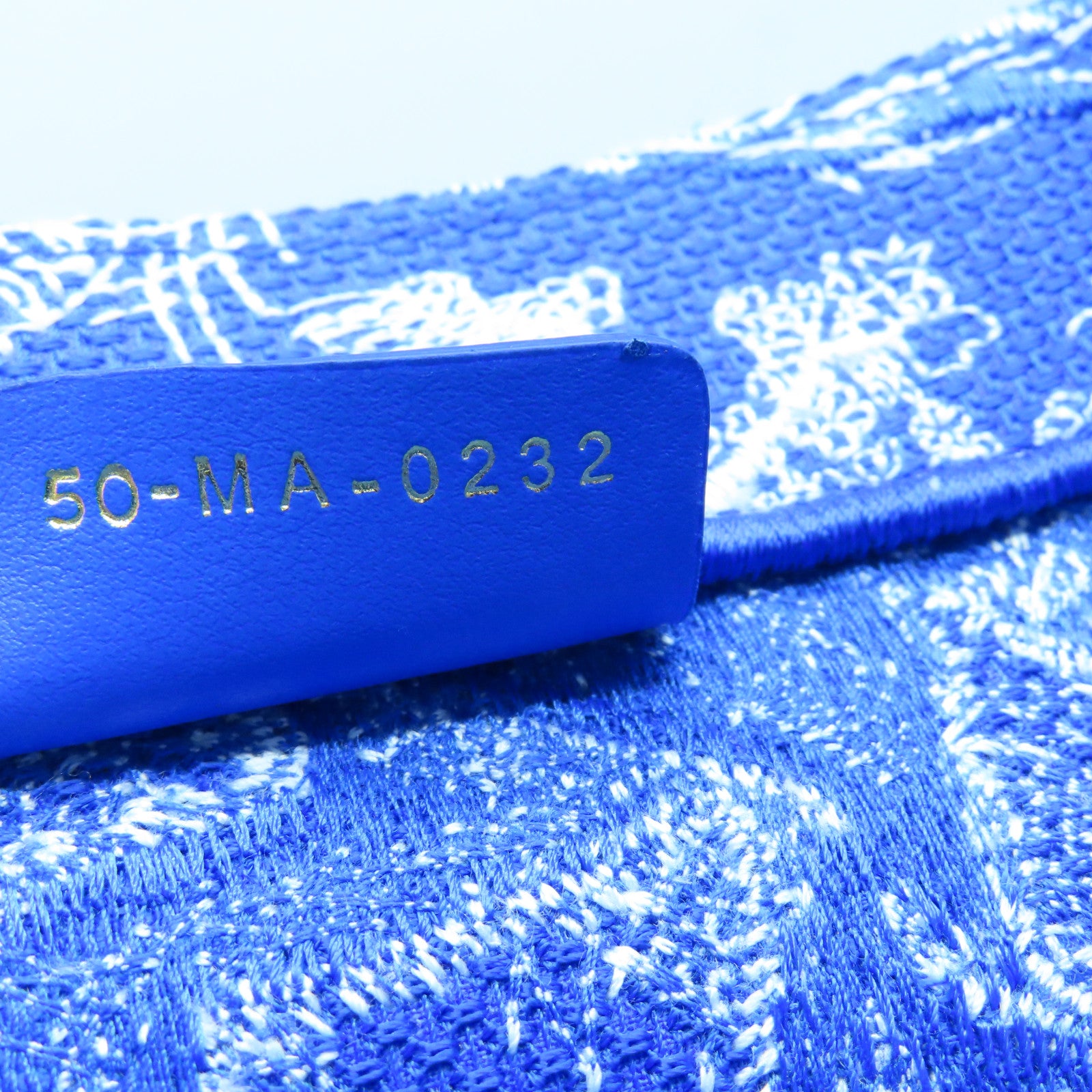 Dior Toile麻质Medium Dior Book Tote手挽袋蓝色/白色