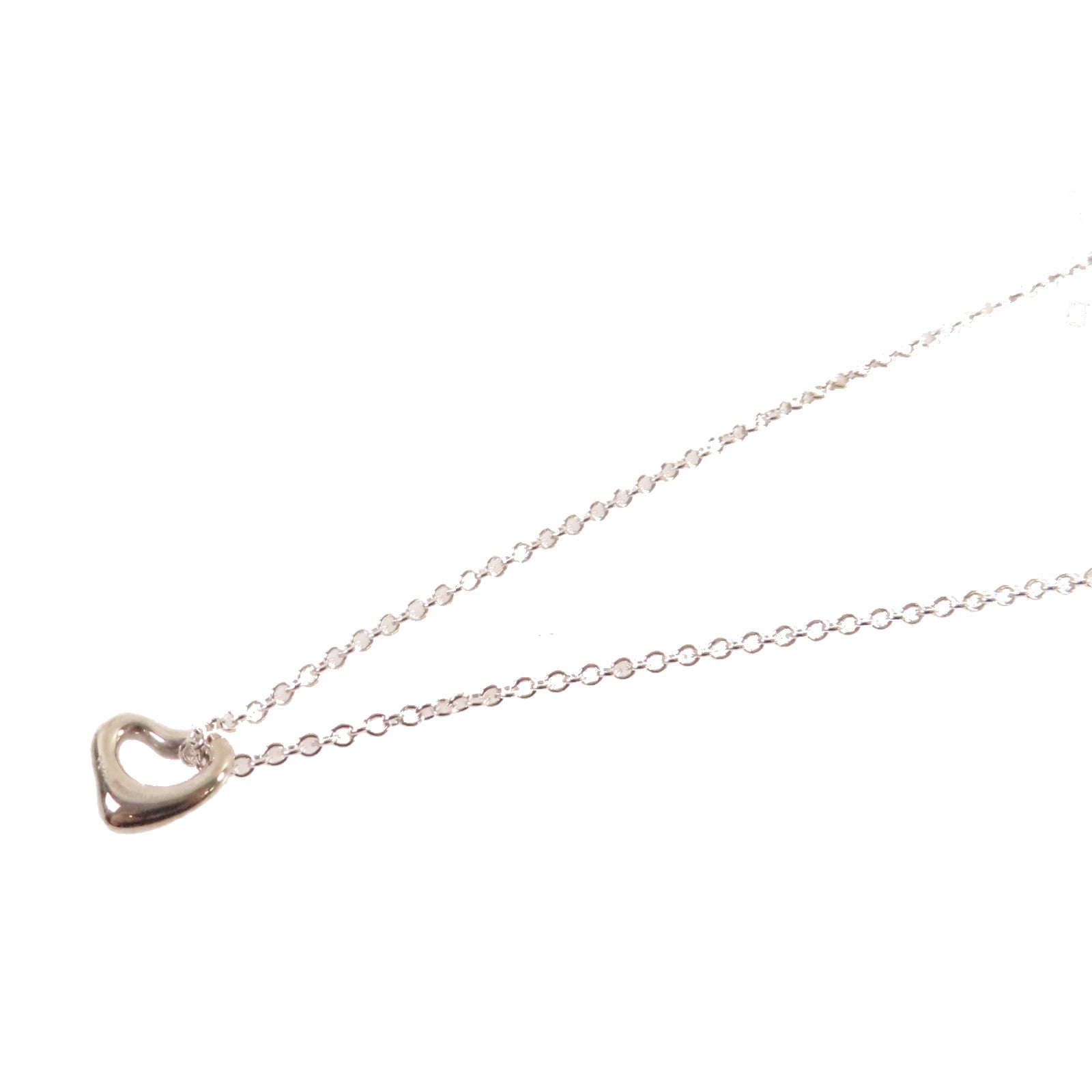 TIFFANY＆CO 925純銀Open Heart Pendant Necklace項鏈