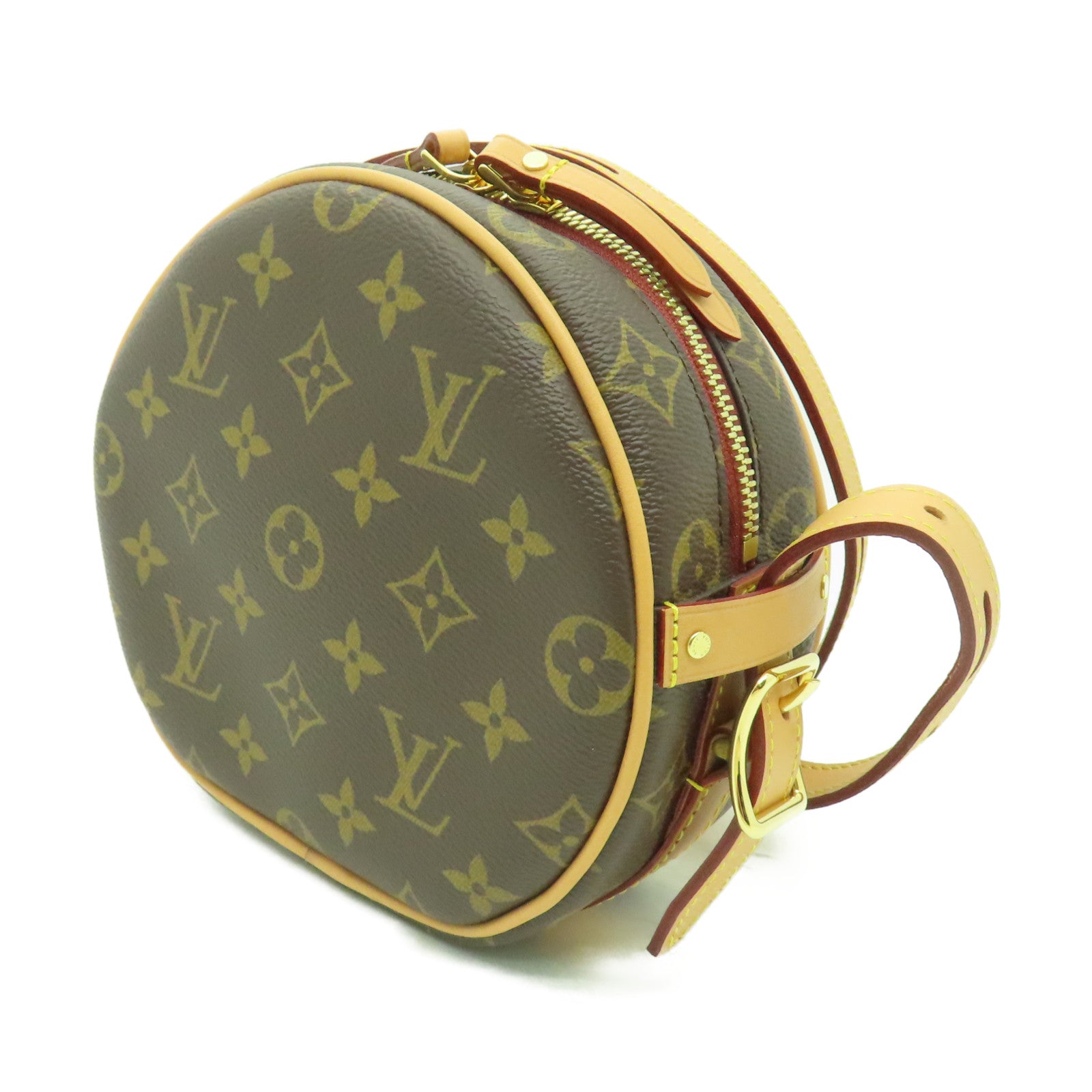 LOUIS VUITTON Monogram Boite Chapeau Souple PM金扣肩背袋啡色