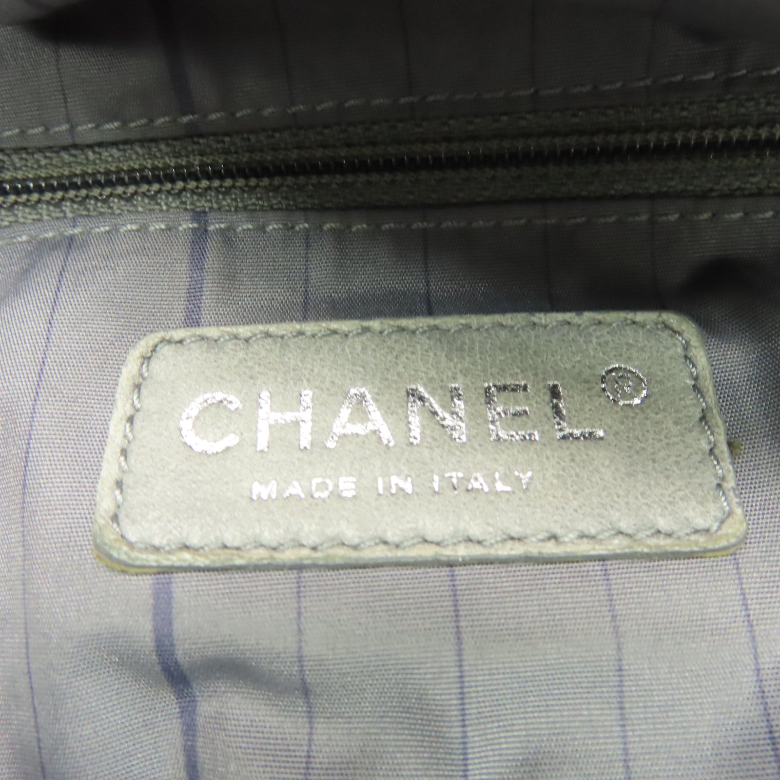 CHANEL 羊皮皮革Chain Shoulder Bag銀扣鏈帶肩背袋黑色