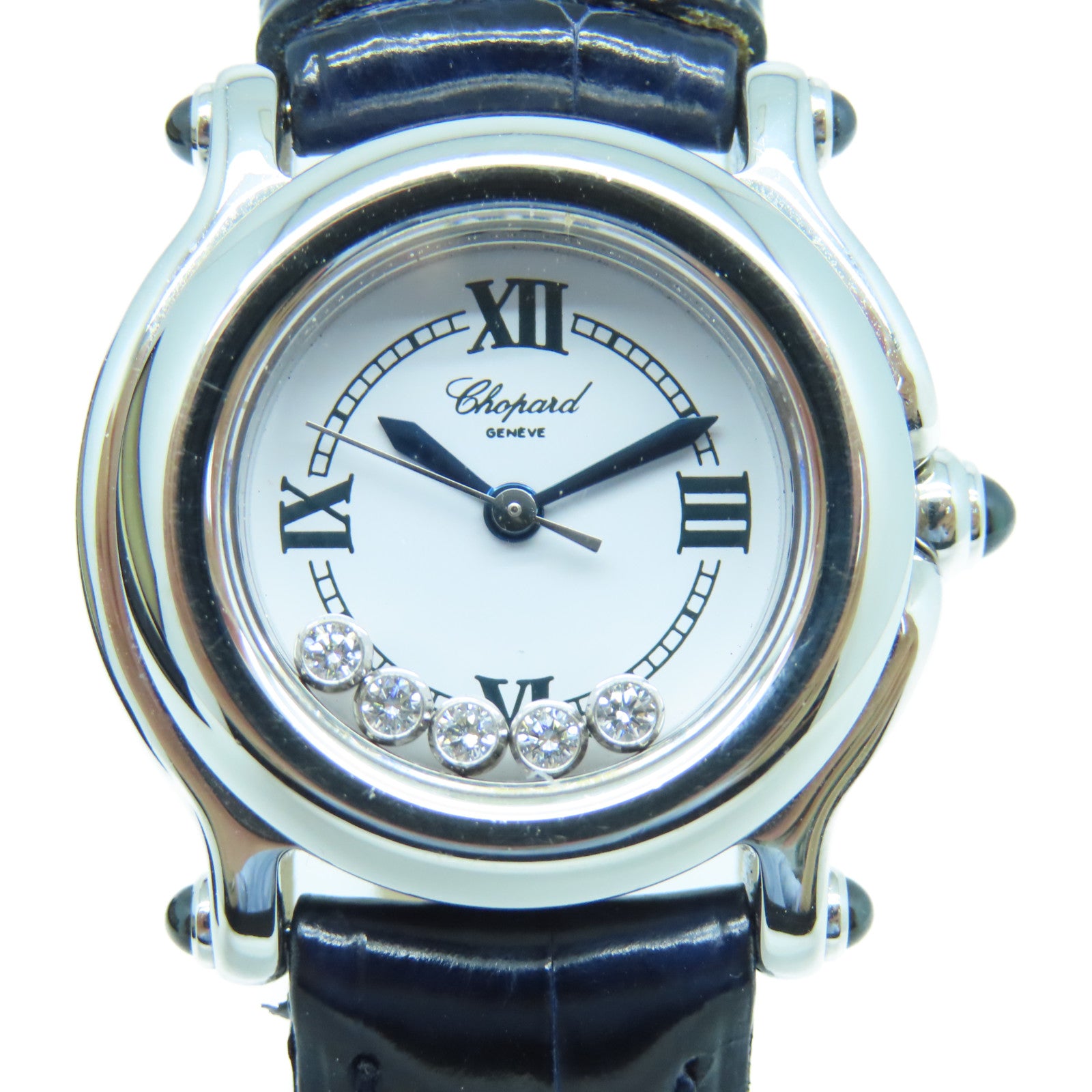 Chopard Happy Sport 5 Diamond不鏽鋼手錶石英機芯白色
