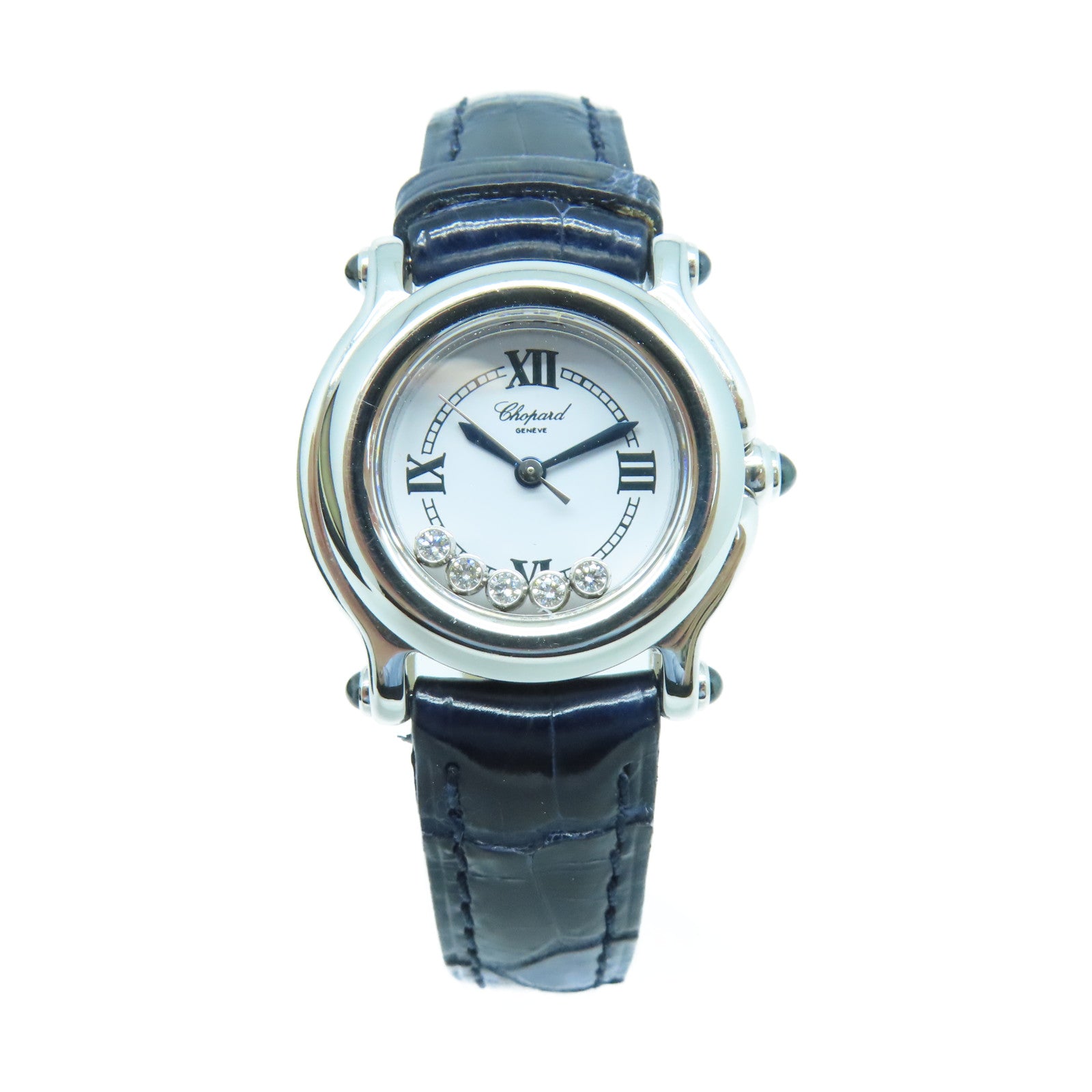 Chopard Happy Sport 5 Diamond不鏽鋼手錶石英機芯白色