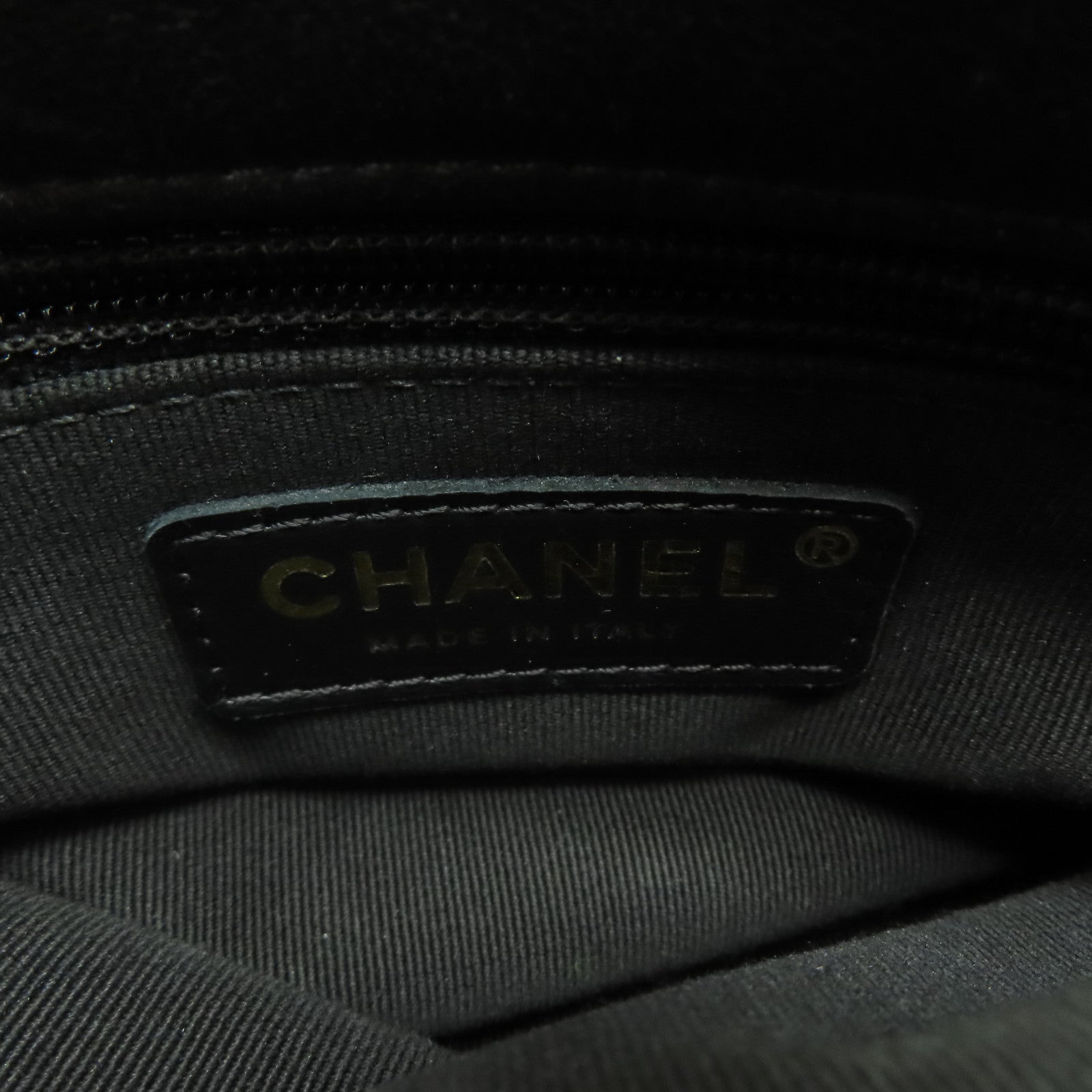CHANEL 菱格羊皮皮革Chain Shoulder金扣手挽肩背兩用袋黑色