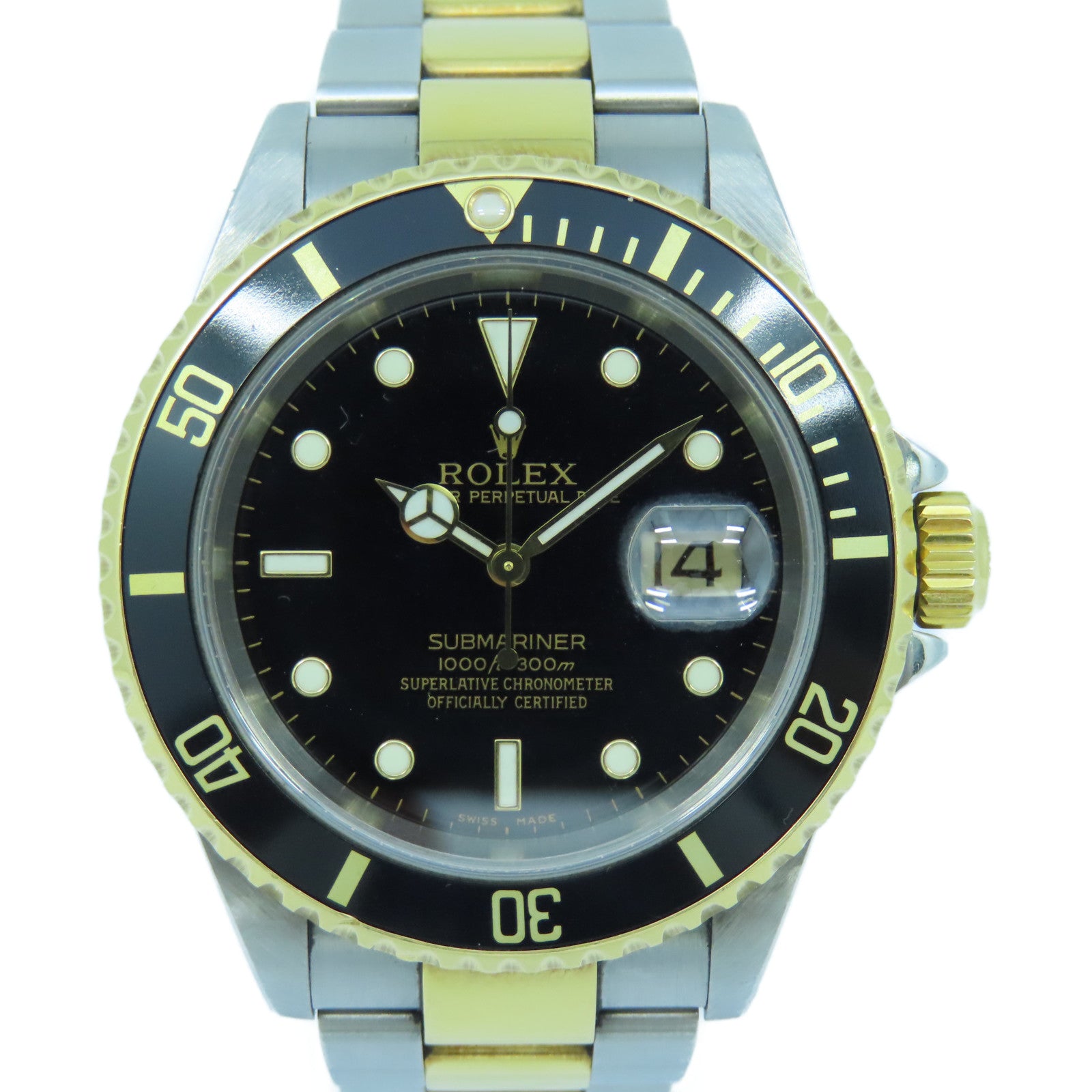 ROLEX Submariner Date 18K黄金/不锈钢手表自动机芯黒色