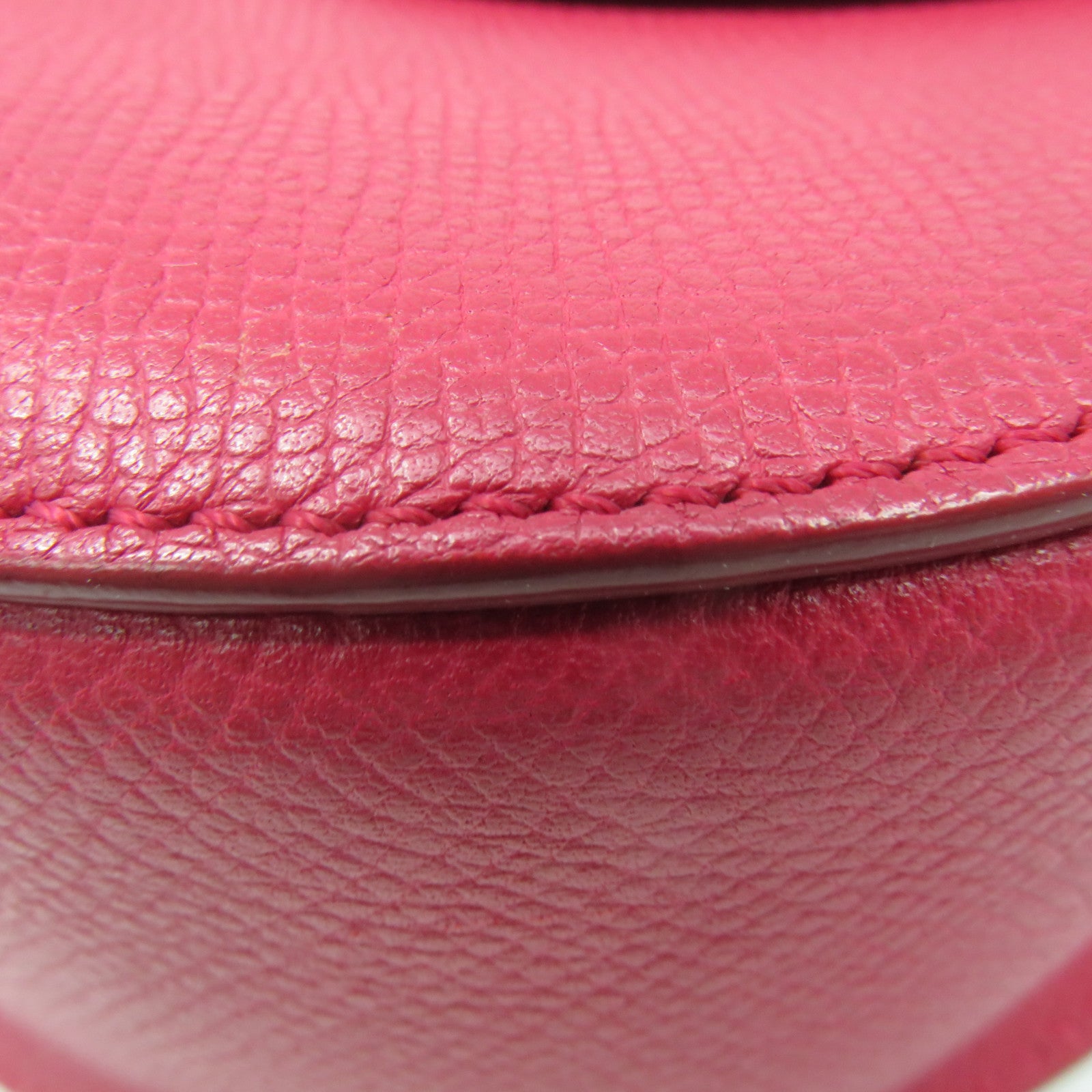 CELINE cowhide leather Shoulder Bag silver buckle shoulder bag pink