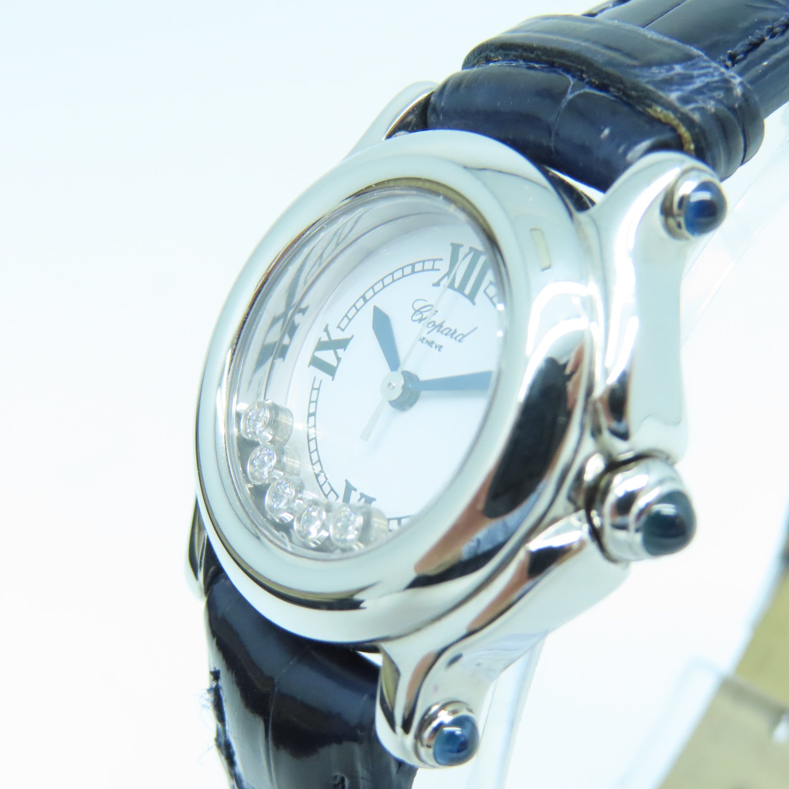 Chopard Happy Sport 5 Diamond不鏽鋼手錶石英機芯白色