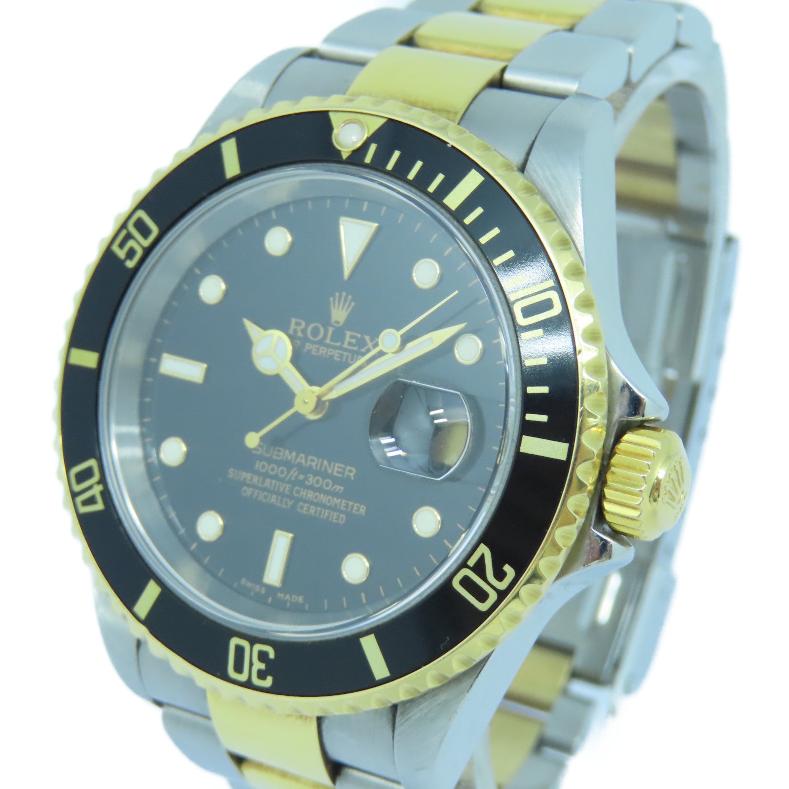 ROLEX Submariner Date 18K黄金/不锈钢手表自动机芯黒色