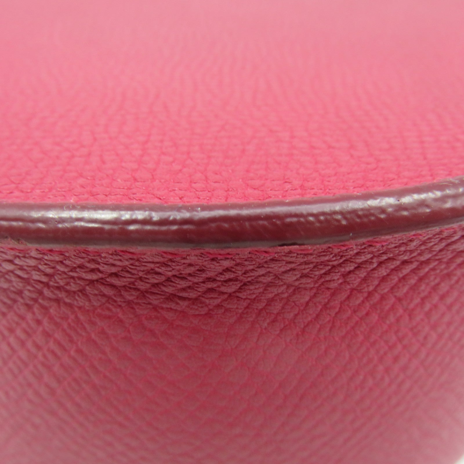 CELINE cowhide leather Shoulder Bag silver buckle shoulder bag pink