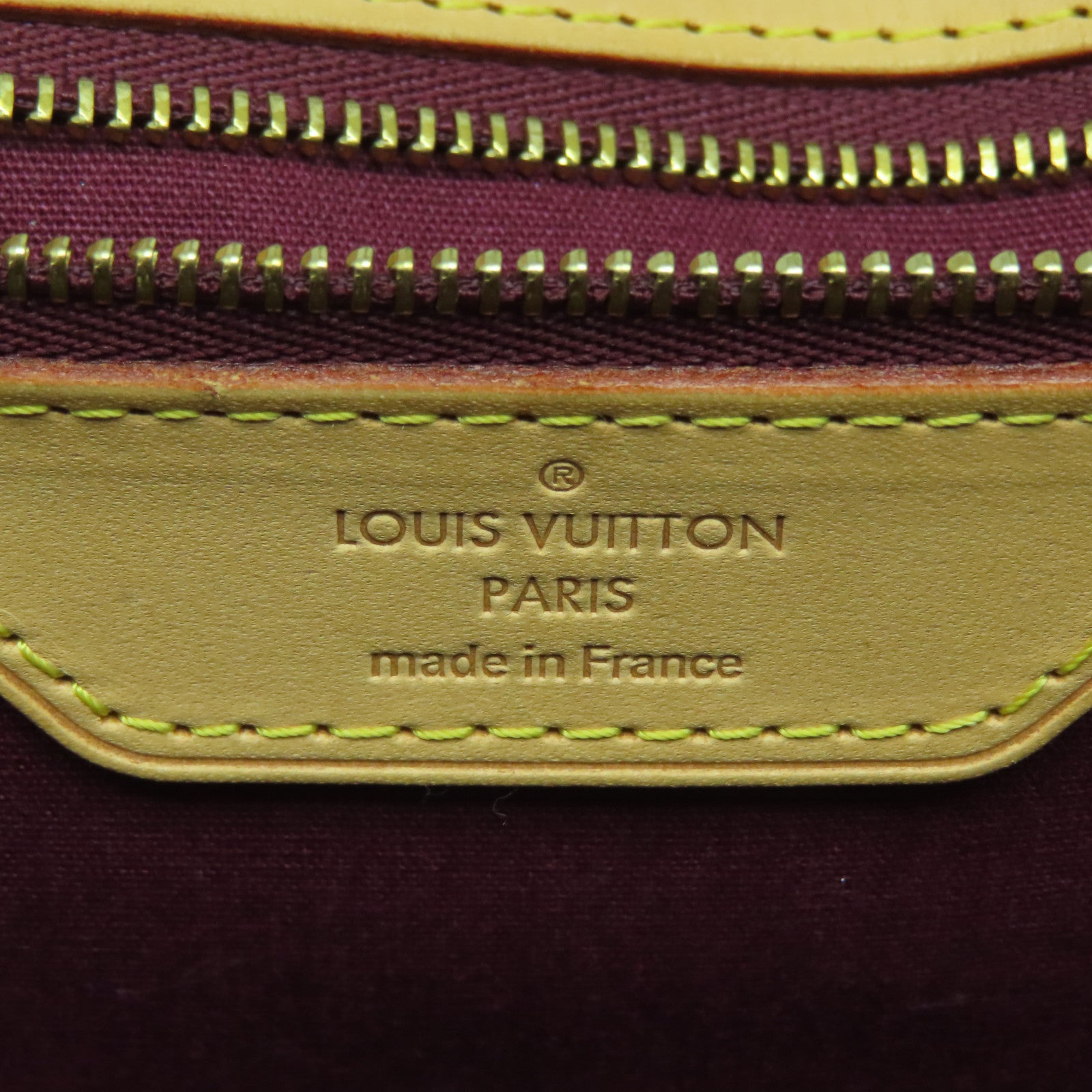 LOUIS VUITTON Monogram Vernis Brea MM金扣手挽肩背两用袋酒红色