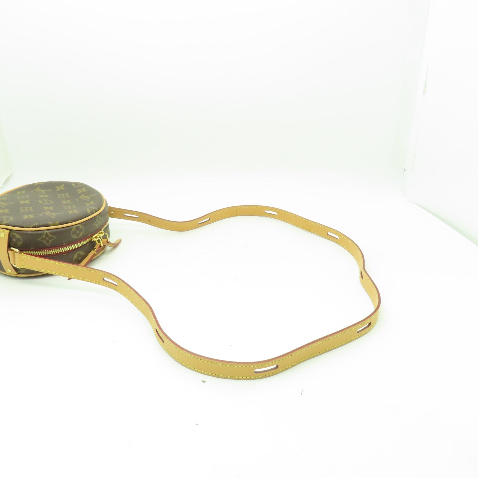 LOUIS VUITTON Monogram Boite Chapeau Souple PM金扣肩背袋啡色