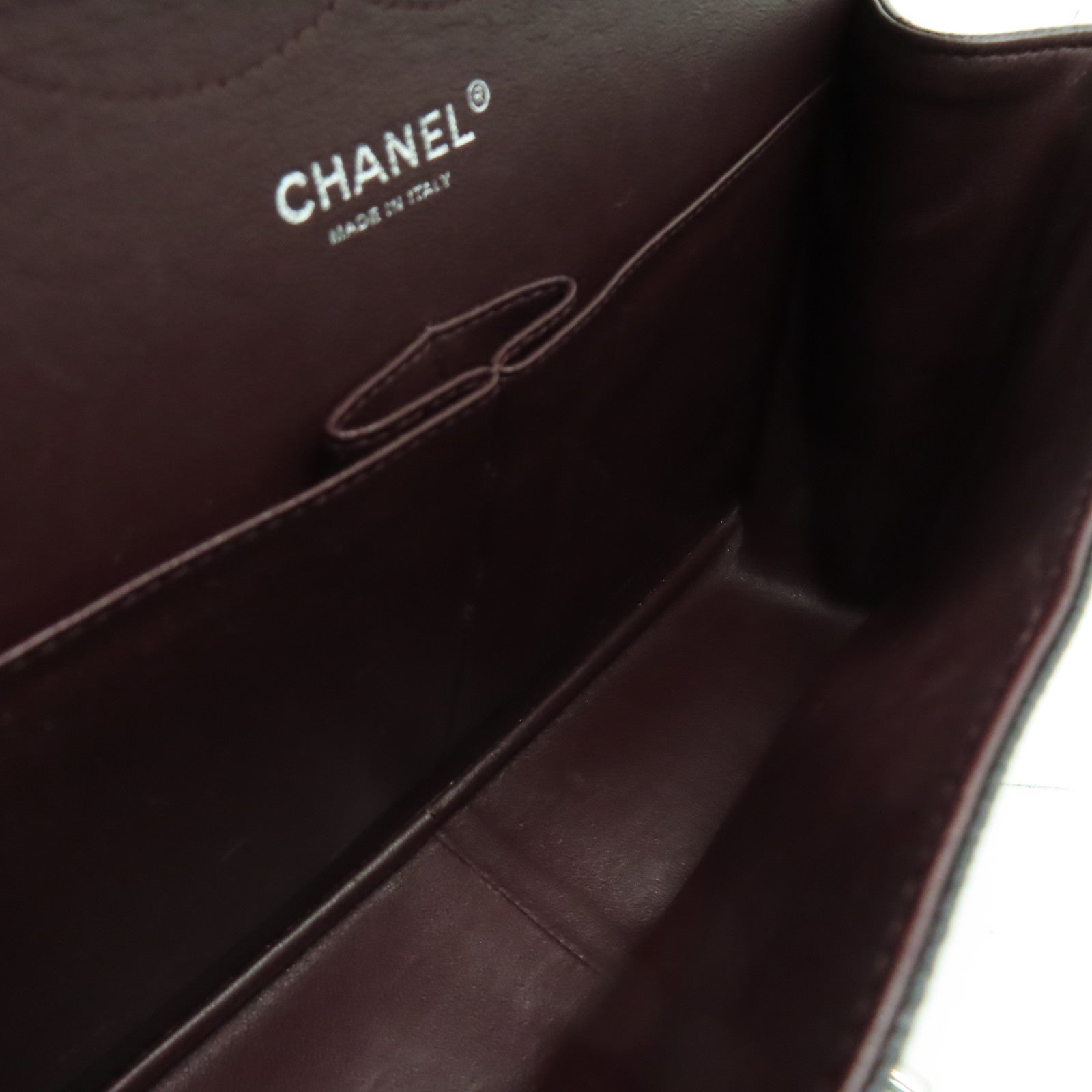 CHANEL 菱格Caviar皮革Classic 30銀扣鏈帶肩背袋黒色