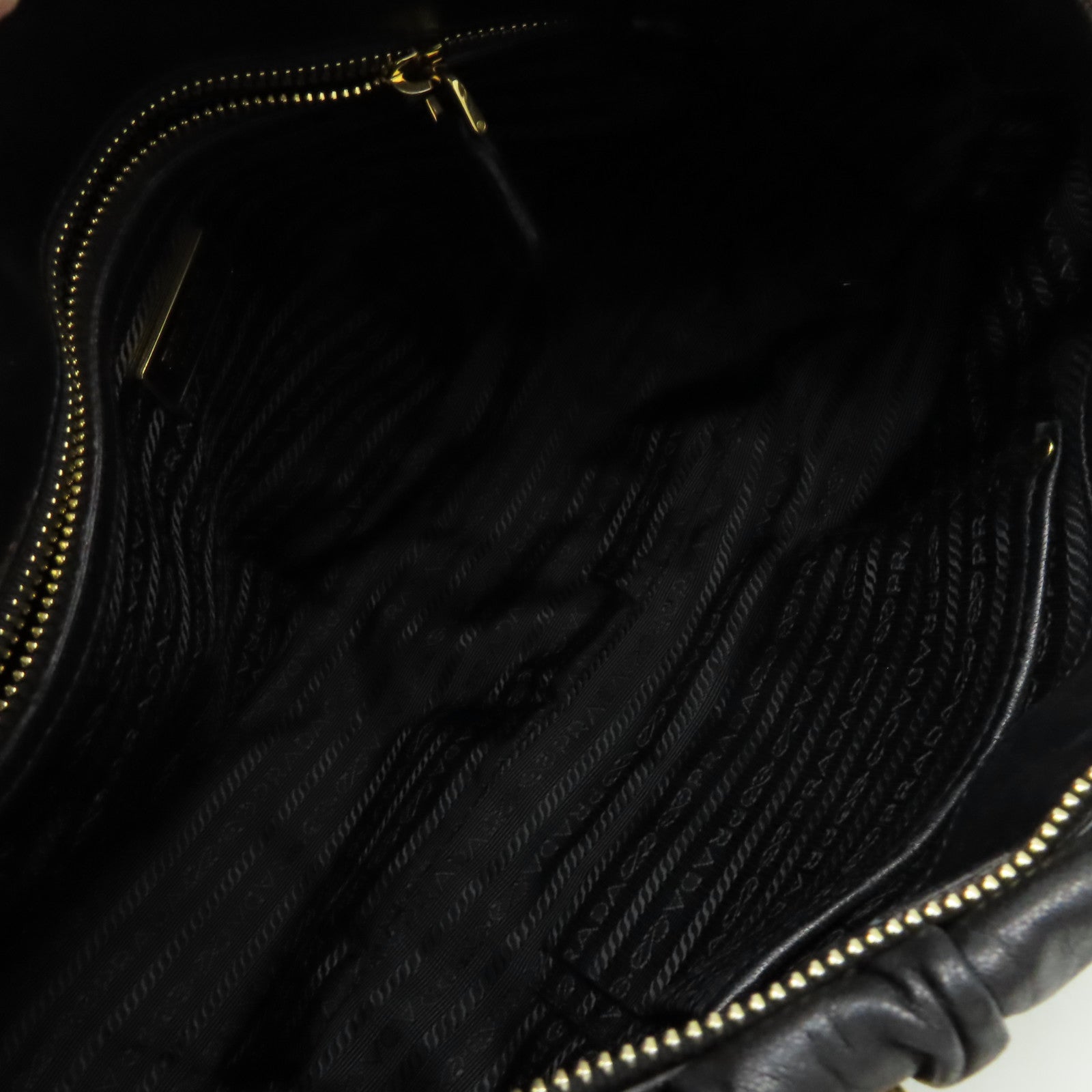 PRADA 羊皮皮革2Way Shoulder Bag手挽肩背兩用袋黑色