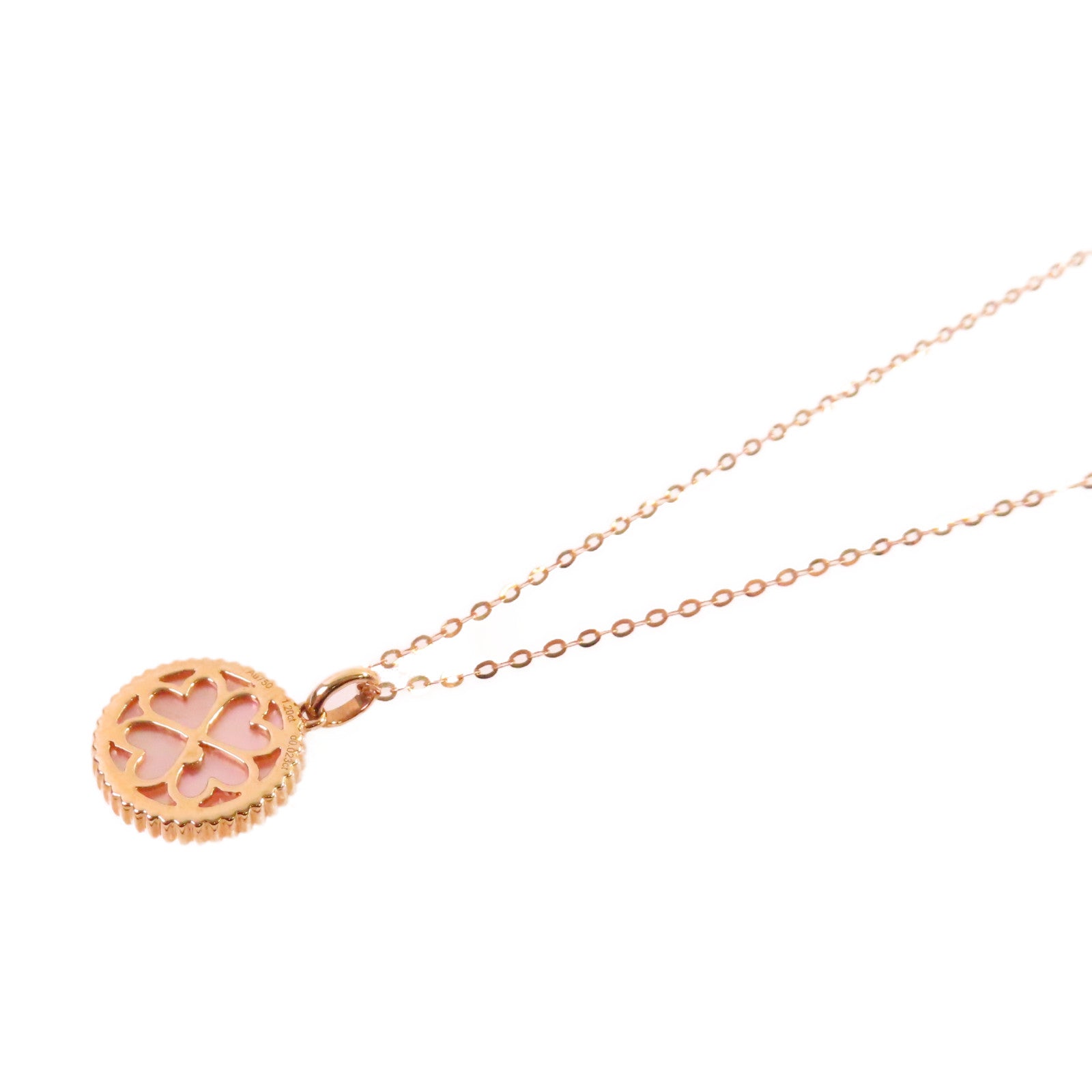JEWELRY 18K玫瑰金/1.20ct珍珠母/0.023ct鑽石Diamond Necklace項鏈