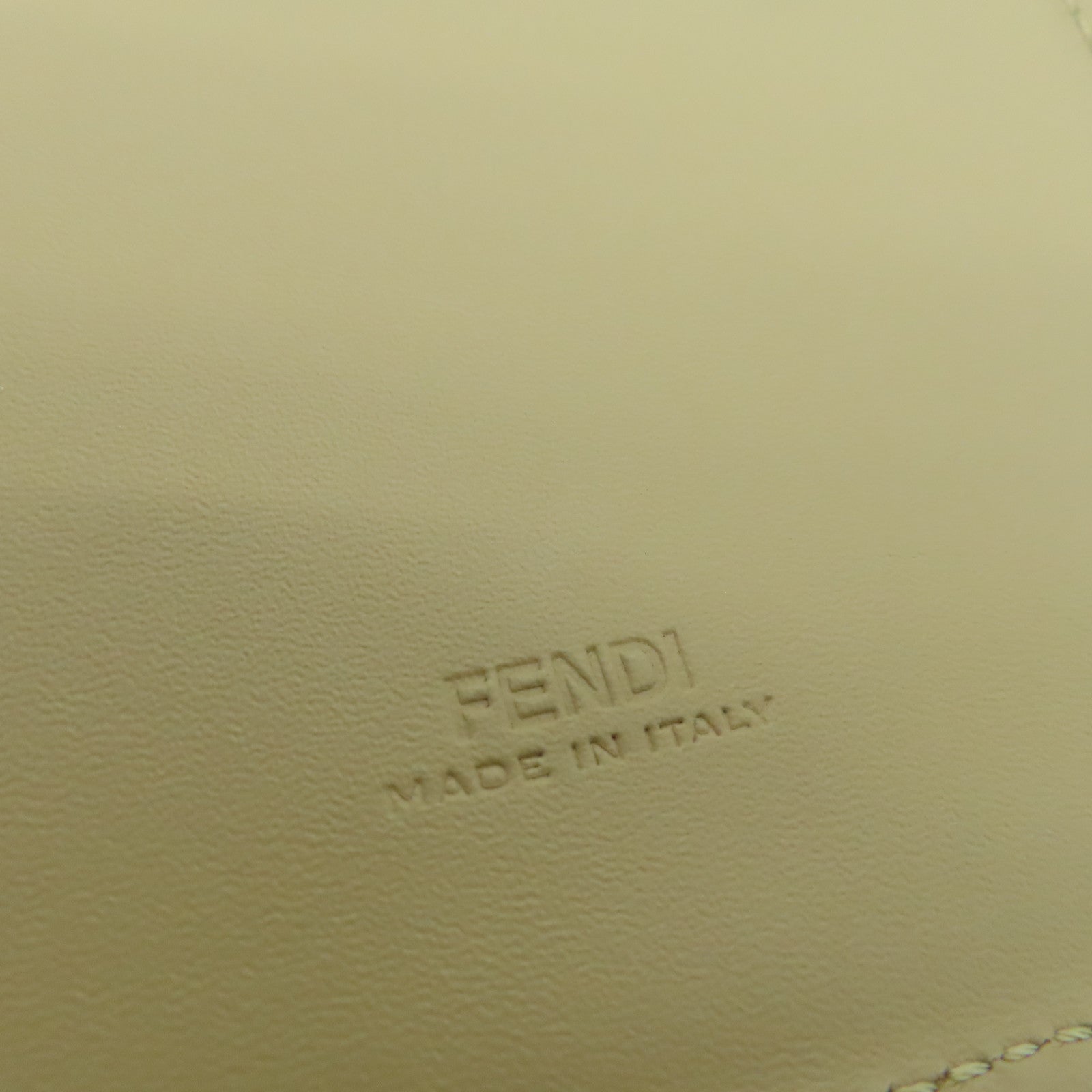 FENDI 帆布/皮革Phone Case金扣手機袋米色/彩色