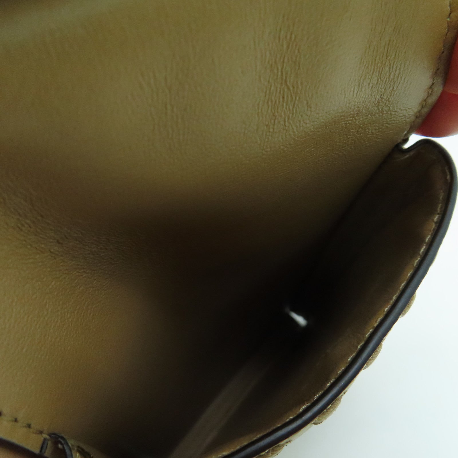 FENDI 帆布/皮革Phone Case金扣手機袋米色/彩色
