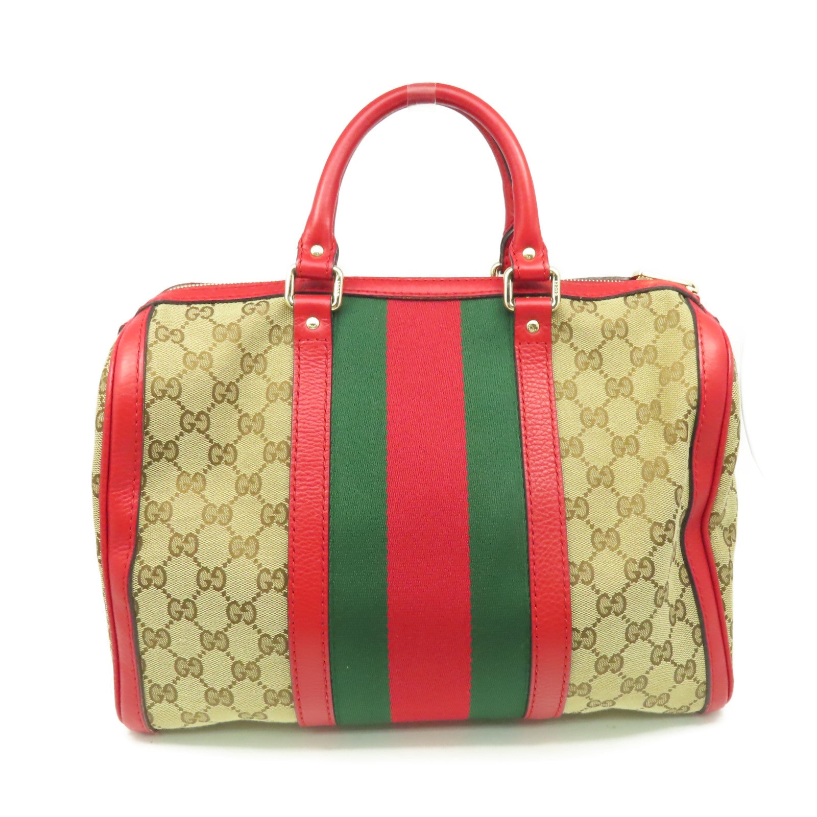GUCCI GG帆布2Way Shoulder Bag手挽肩背兩用袋啡色/紅色