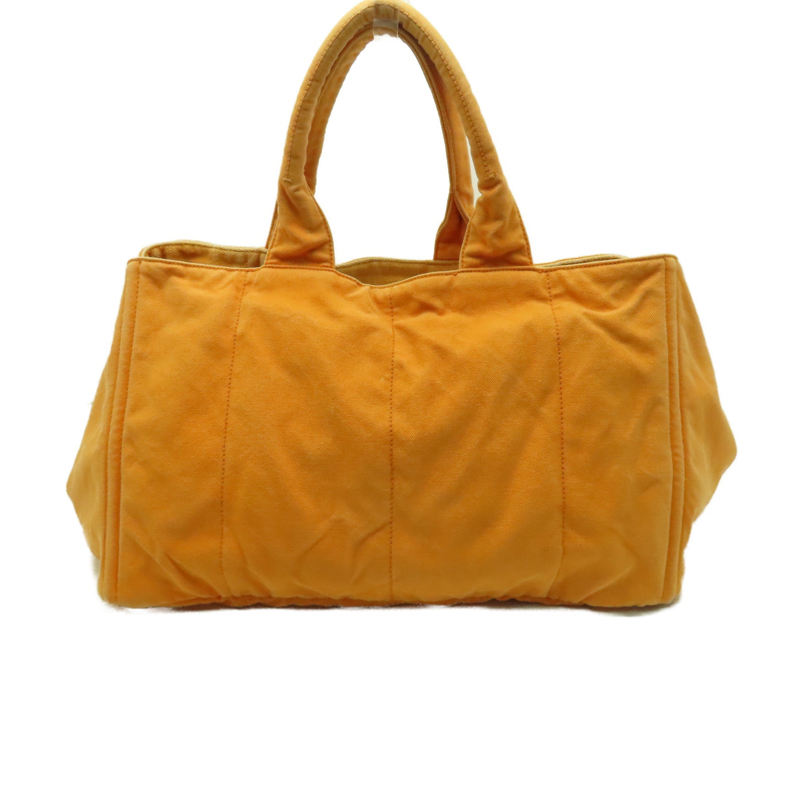 PRADA 帆布Hand Bag金扣手挽袋橙色