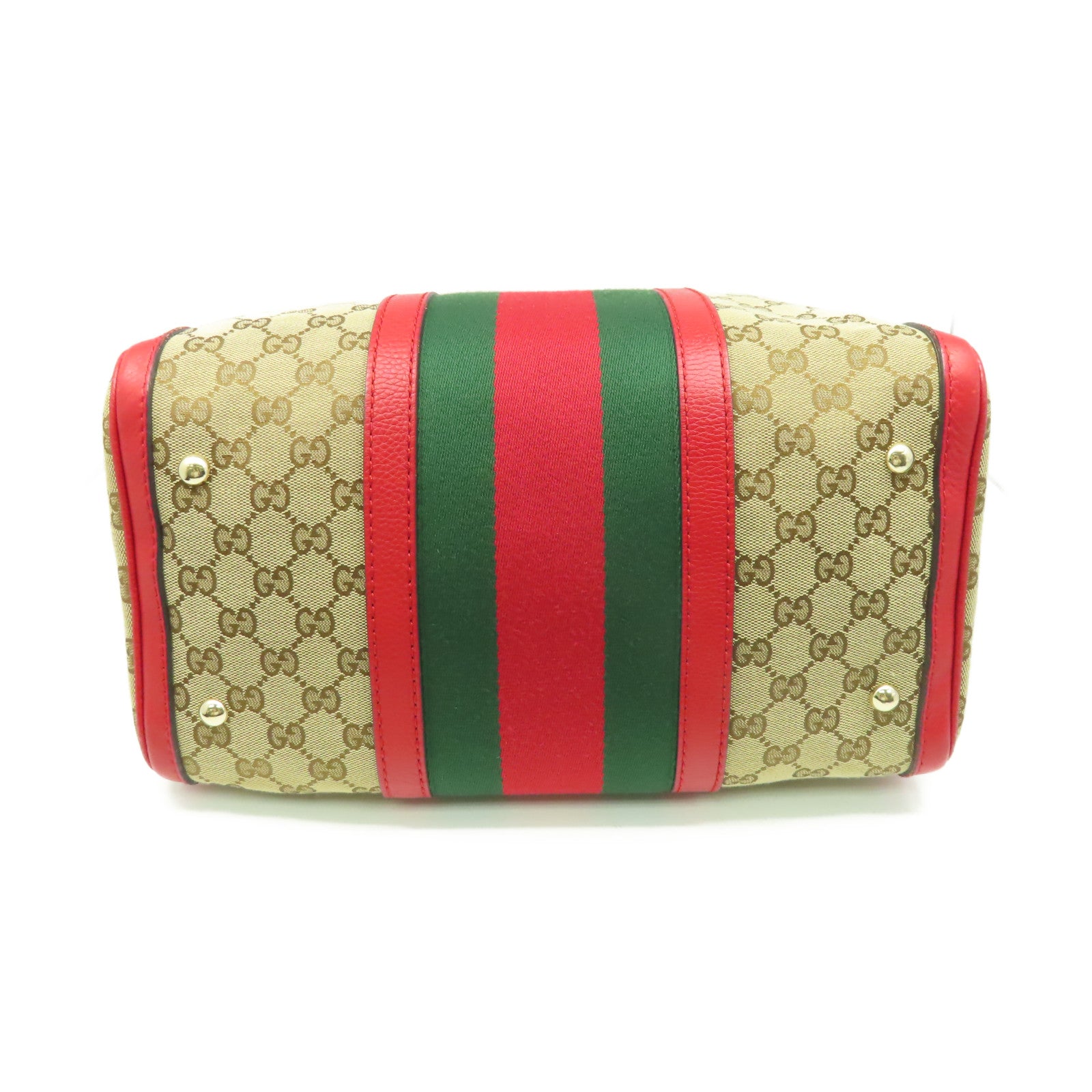 GUCCI GG帆布2Way Shoulder Bag手挽肩背兩用袋啡色/紅色