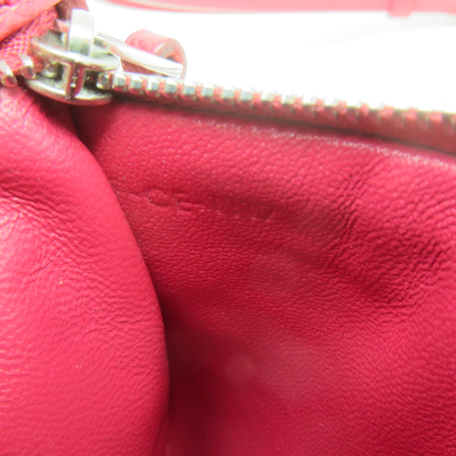 CELINE cowhide leather Shoulder Bag silver buckle shoulder bag pink
