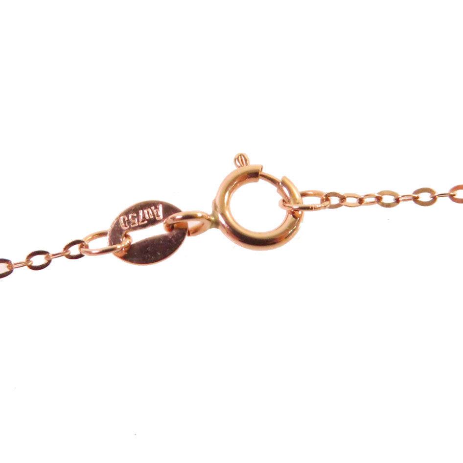 JEWELRY 18K玫瑰金/1.20ct珍珠母/0.023ct鑽石Diamond Necklace項鏈