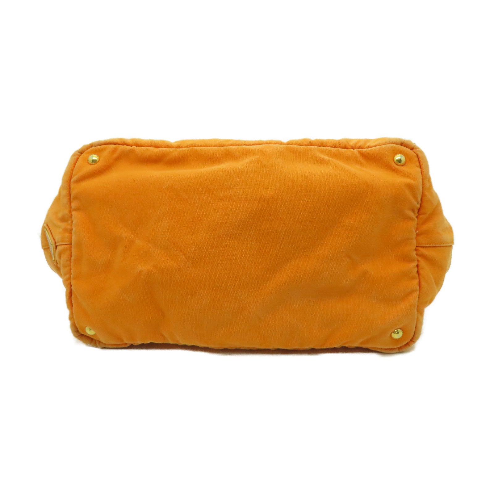 PRADA 帆布Hand Bag金扣手挽袋橙色