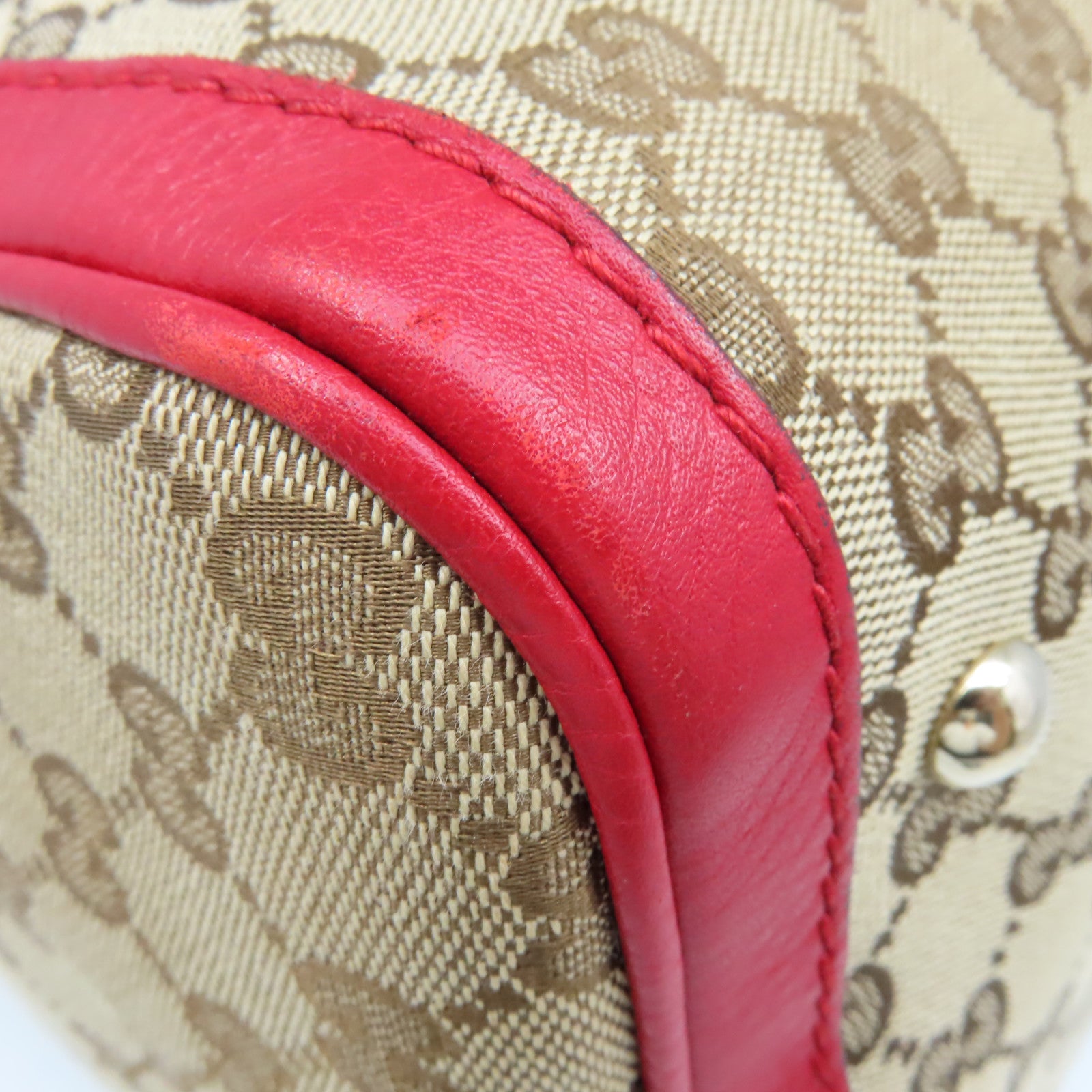 GUCCI GG帆布2Way Shoulder Bag手挽肩背兩用袋啡色/紅色