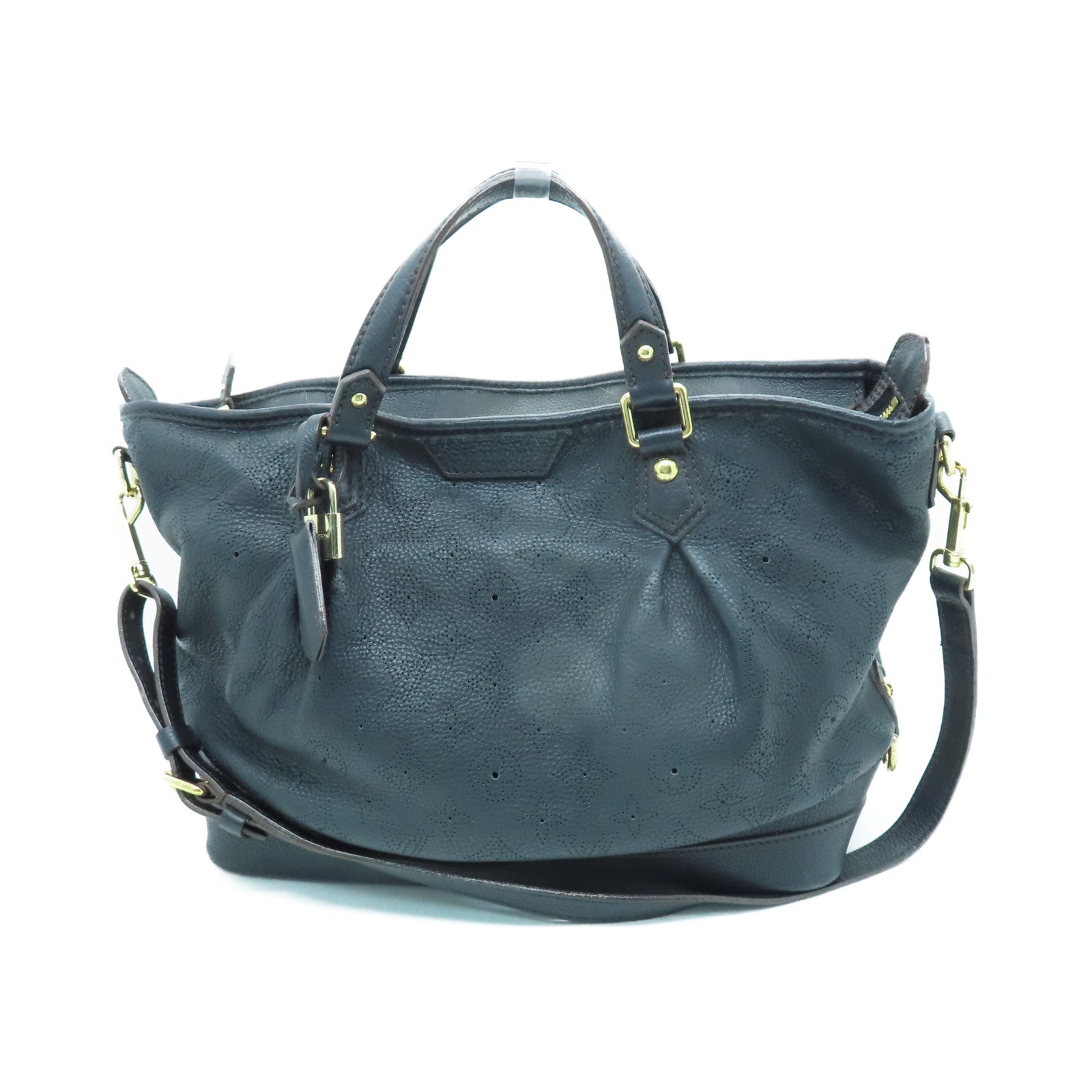 LOUIS VUITTON 牛皮皮革Stella GM金扣手挽肩背兩用袋黑色
