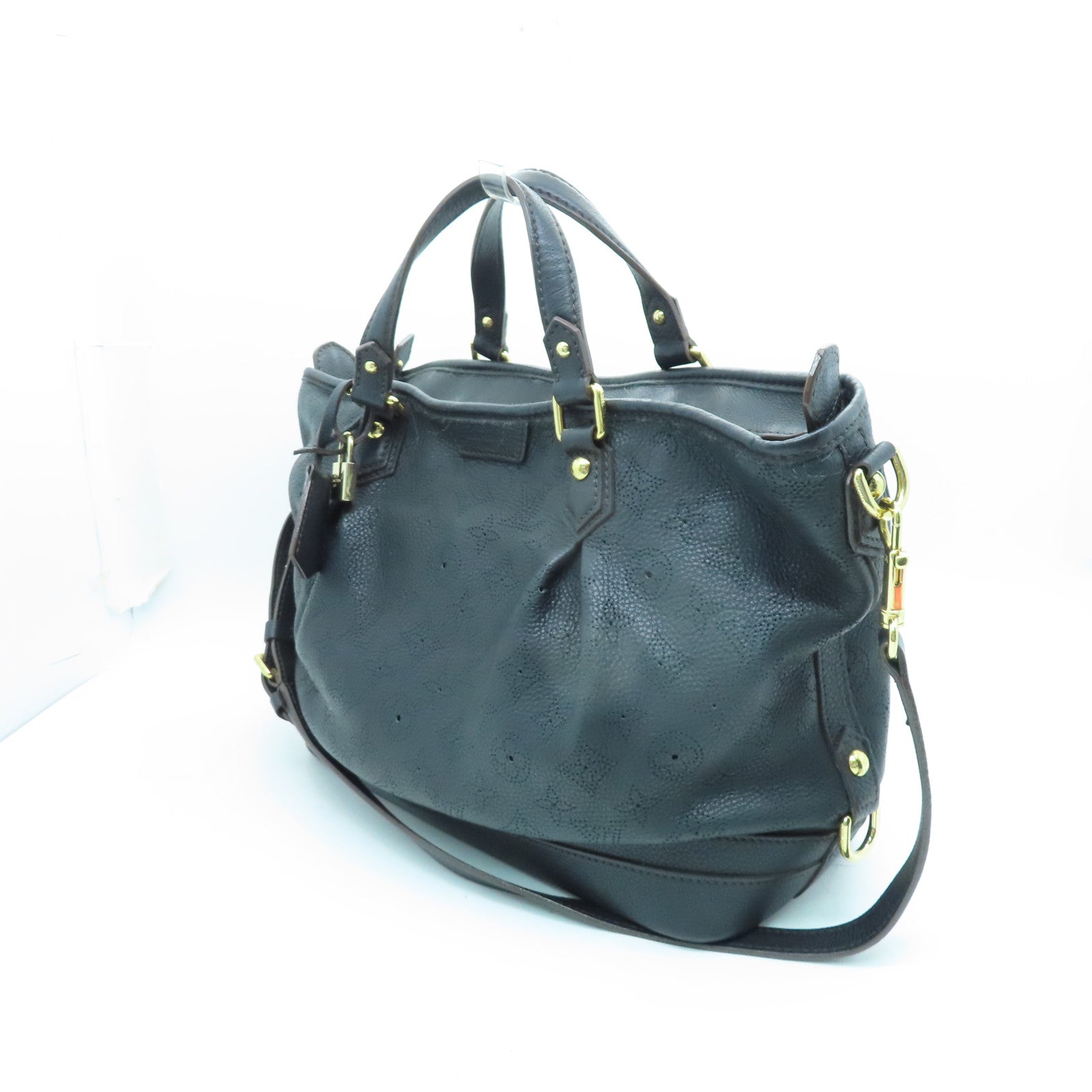 LOUIS VUITTON 牛皮皮革Stella GM金扣手挽肩背兩用袋黑色